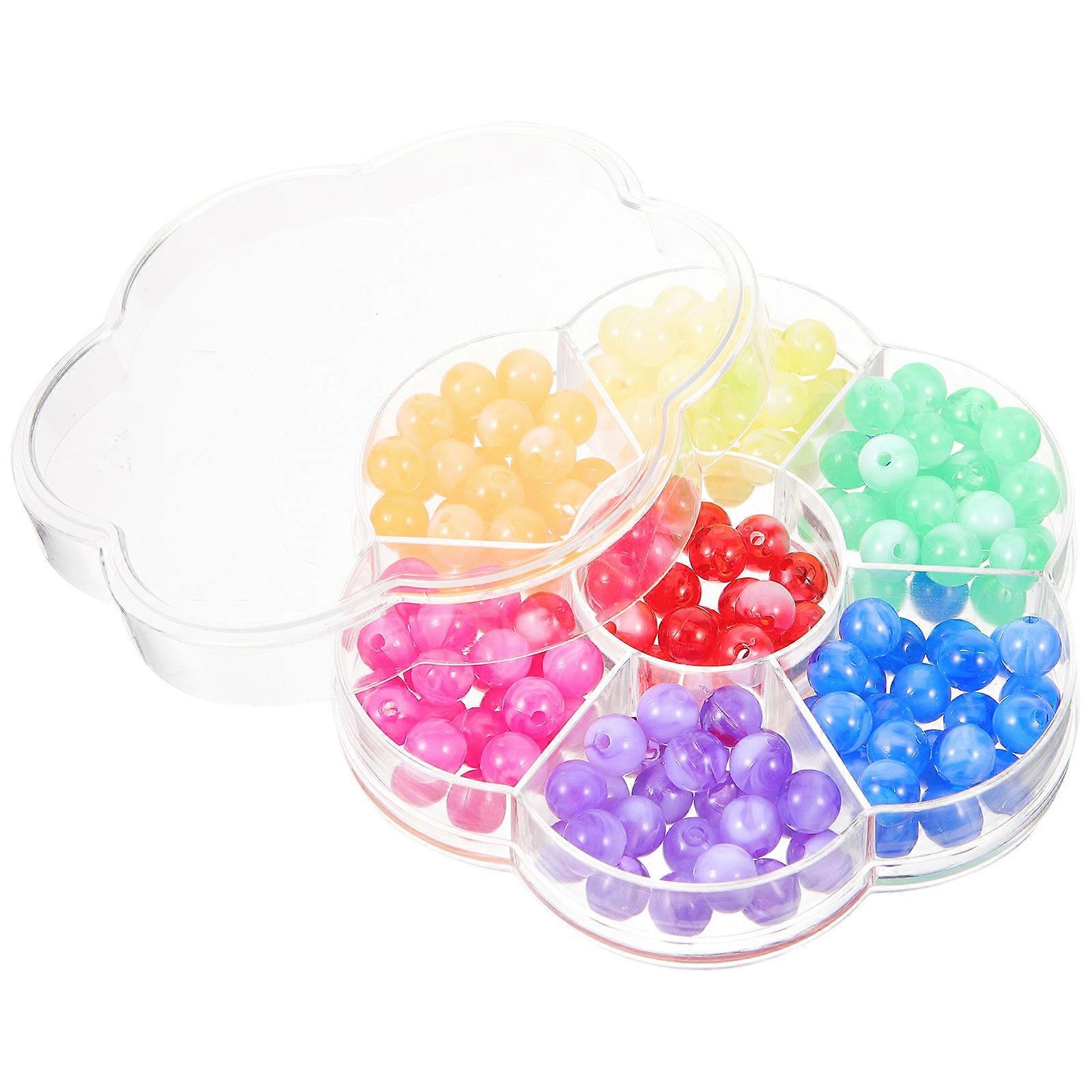 Delicate Acrylic Beads for DIY Jewelry Making Assorted Color Lightweight and Portable 1 Box