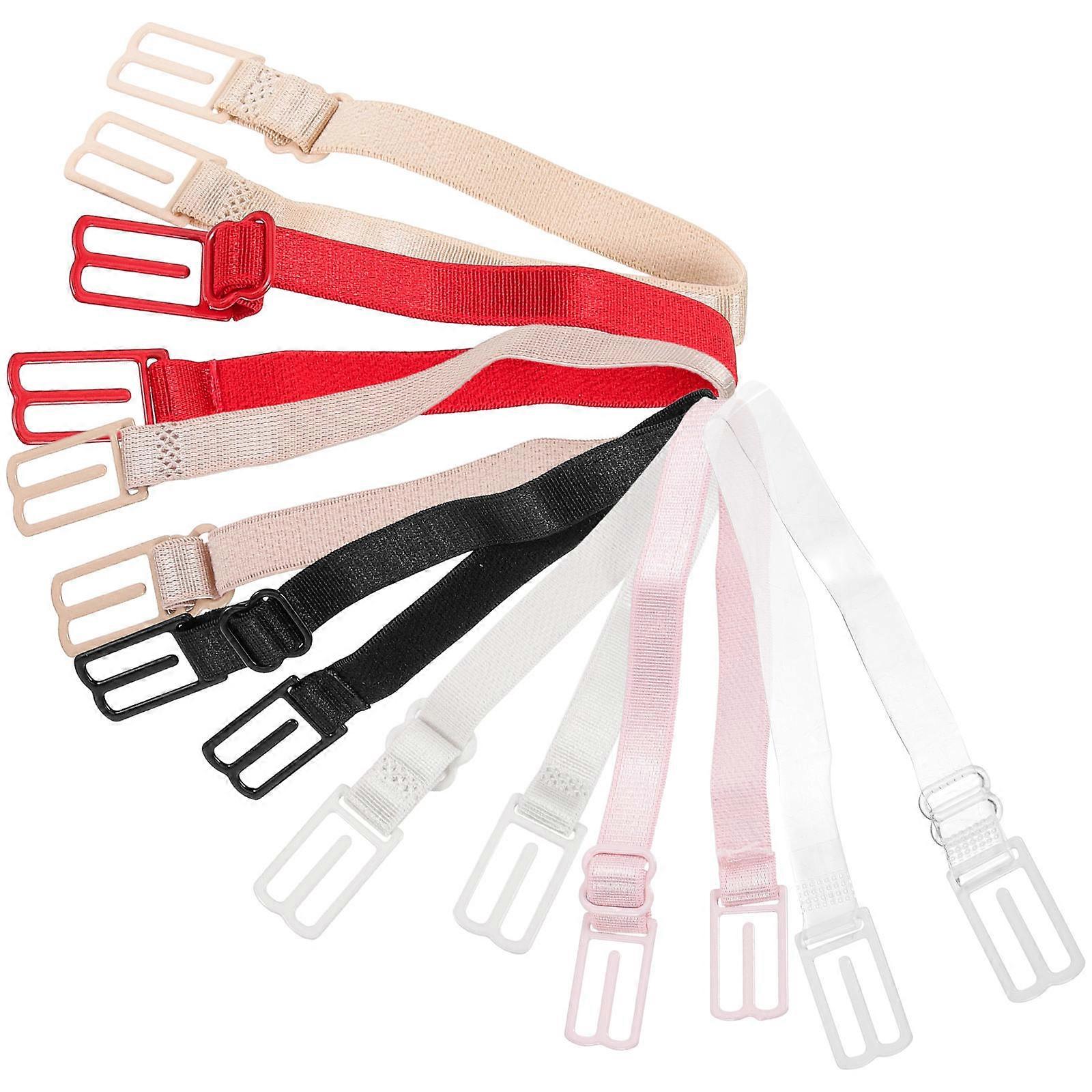 7pcs Elastic Extension Straps with Non Slip Buckles for Comfortable Fit – Multi Color Transparent