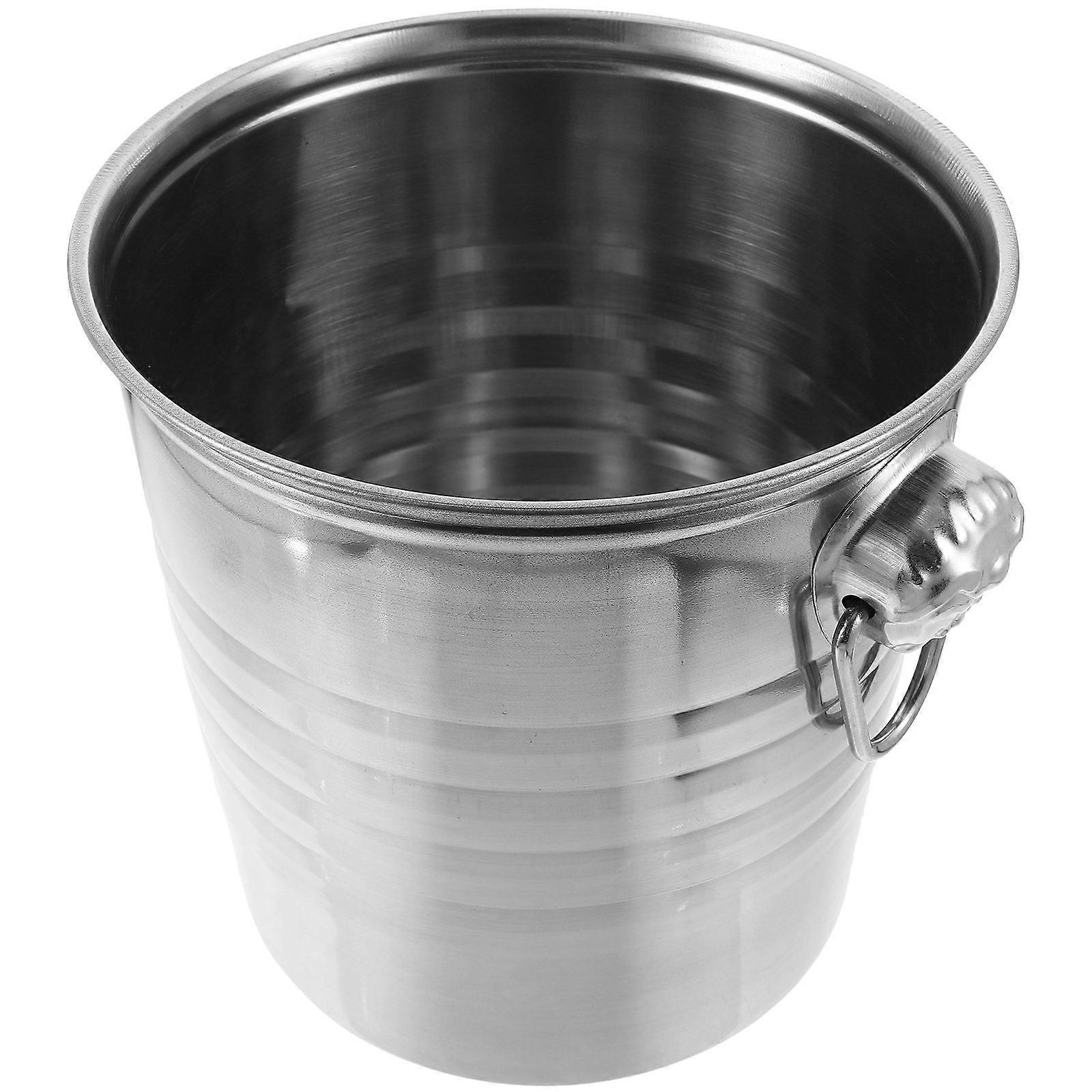 Reliable Metal Ice Container For And Restaurant Use With Sturdy Handle And Classic Design 1Pack