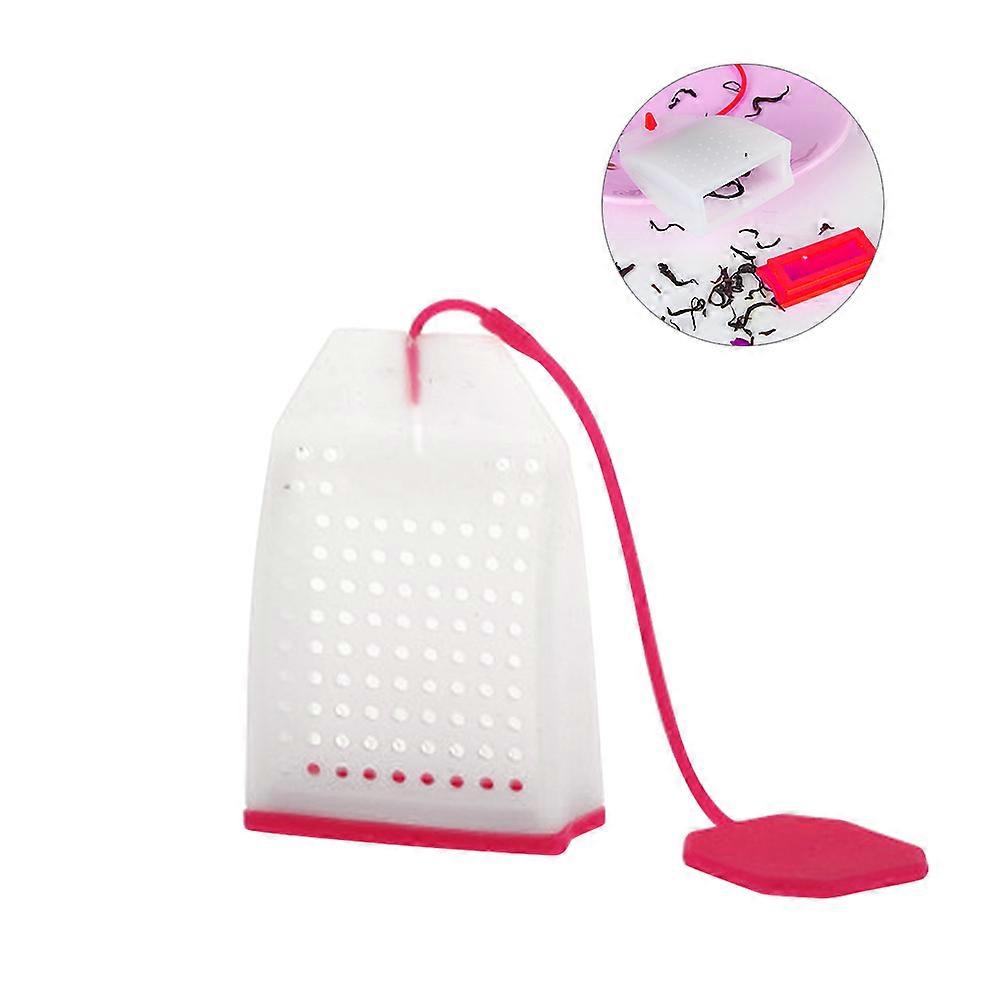 Silicone Reusable Tea Bag Infuser Strainer Loose Leaf Filters Steeper for Tea Cups Mugs Teapots Red