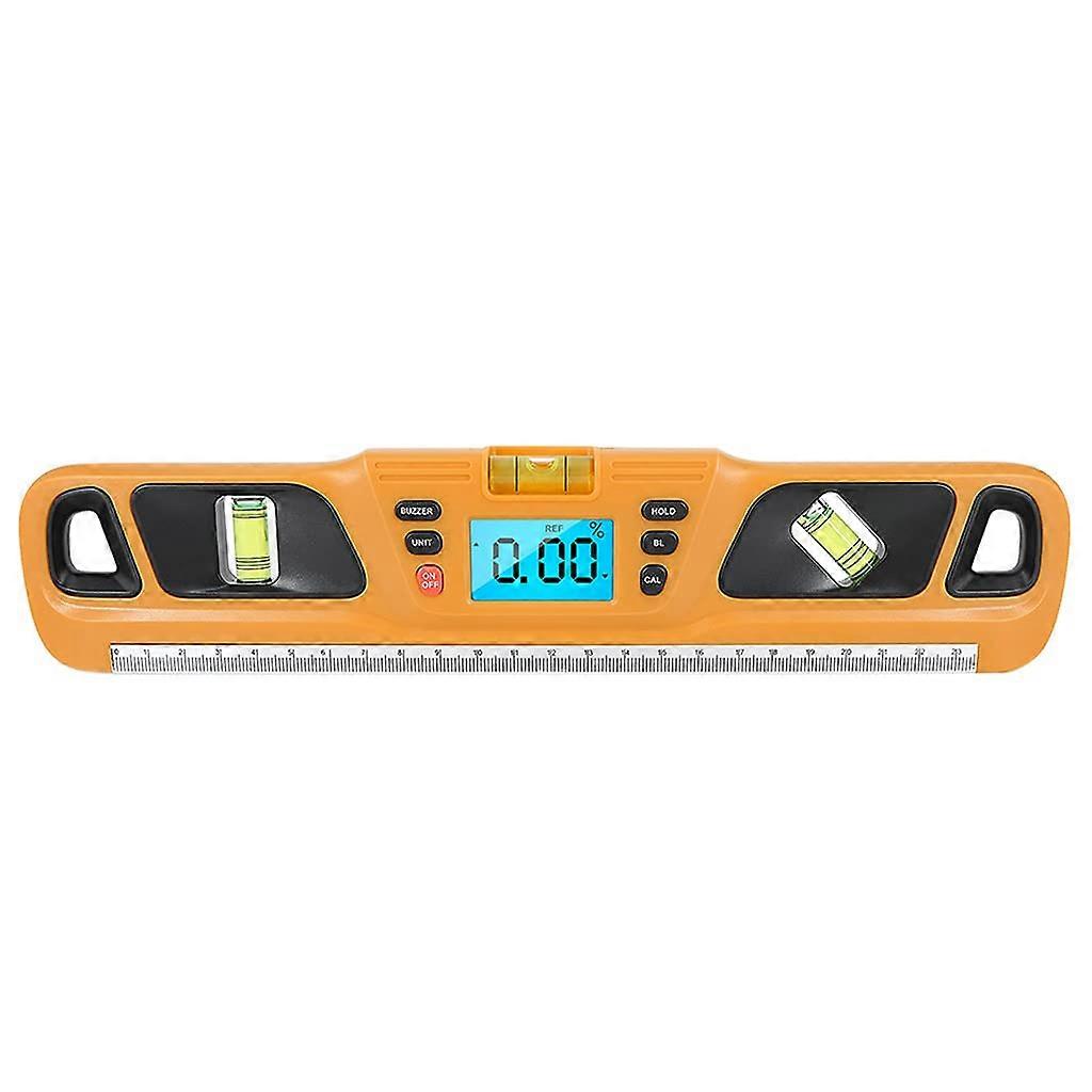 Digital Inclinometer Spi-rit Upright Magnet with Yellow Data Hold Auto Power Feature and Precision Leveling Function