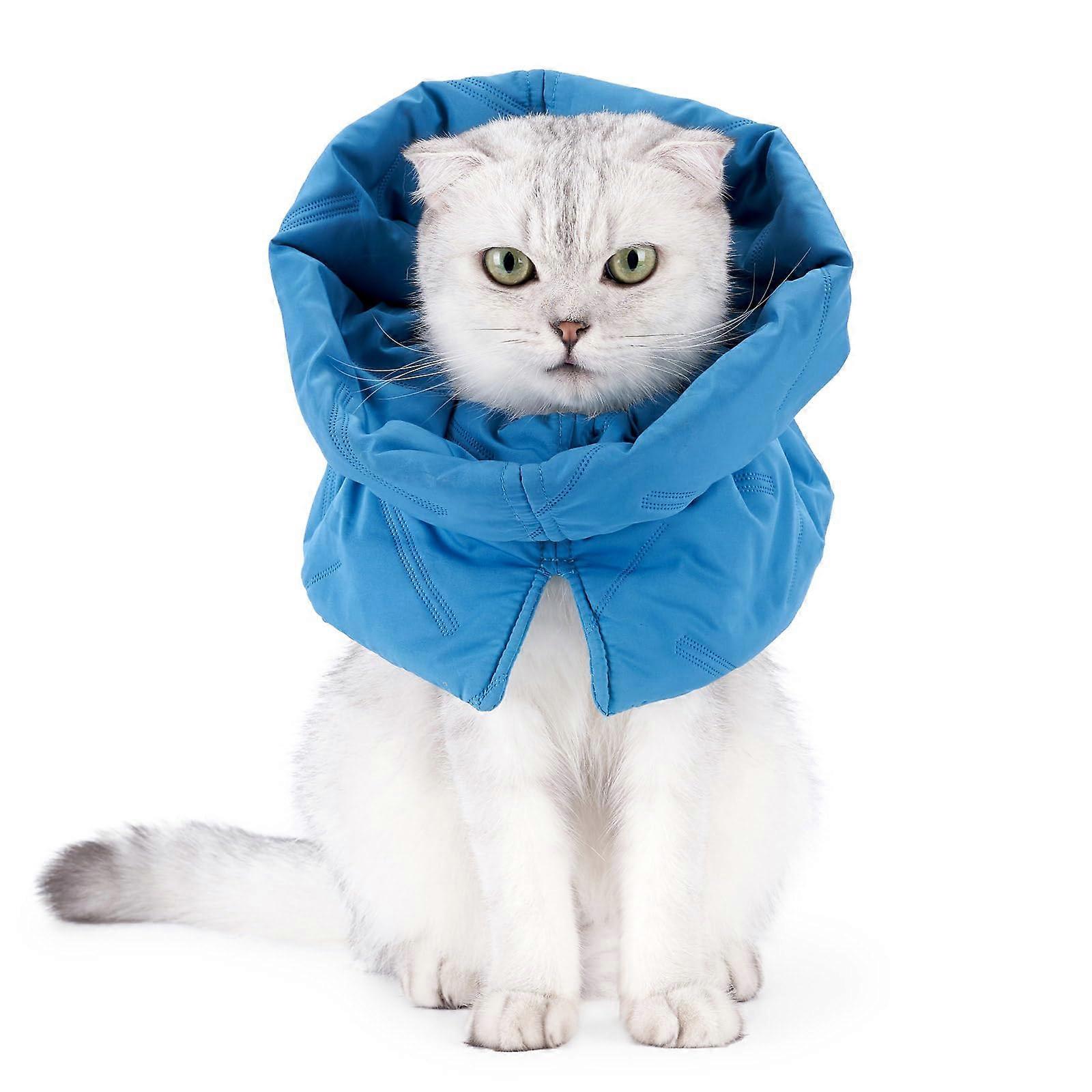 Cone Collar For Dogs - Durable Postoperative Soft Cone, Sea Blue, Size S, Also Suitable For Cats
