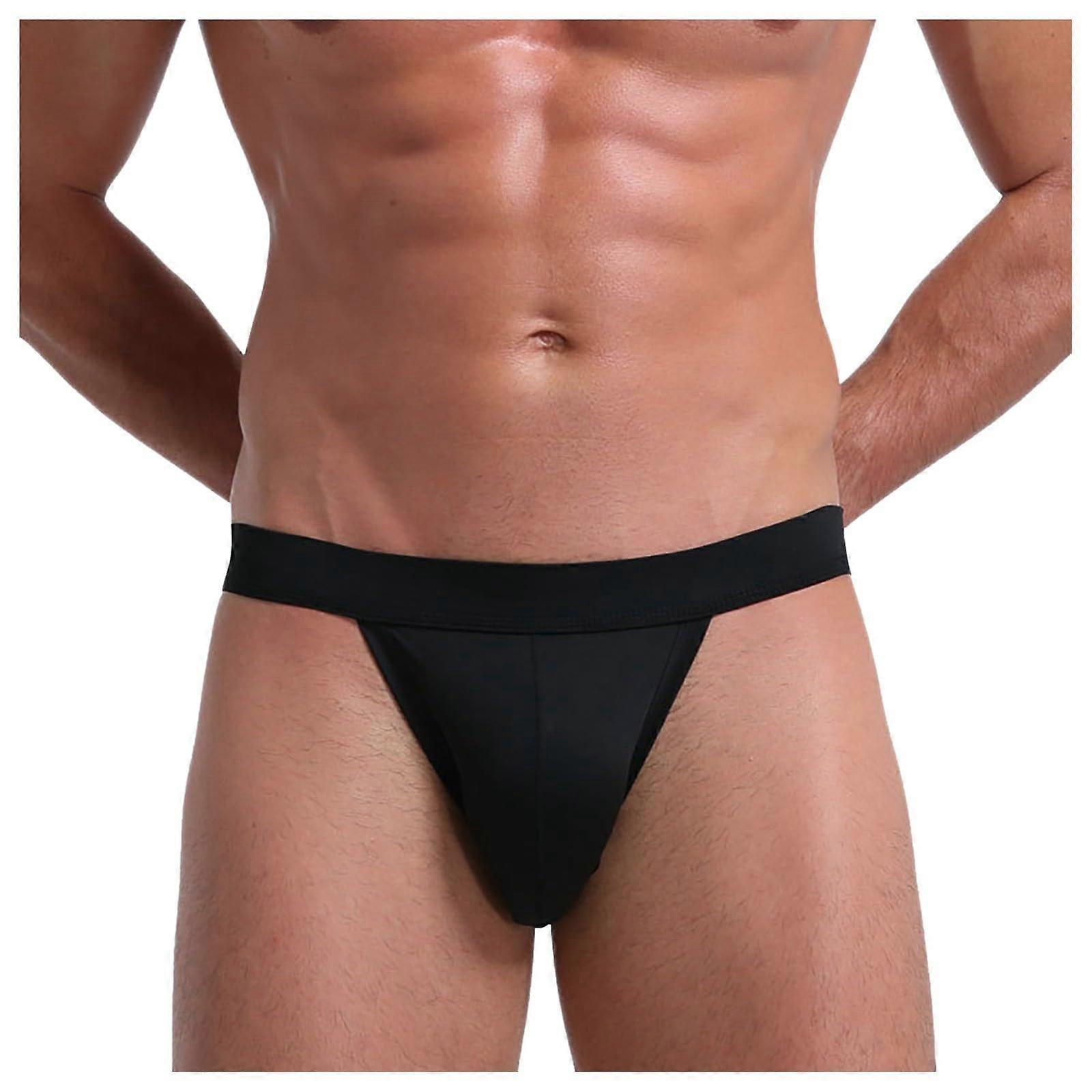 Herren Sexy Slips Unterwäsche Jock Strap Sport Tangas Schwarz M Männer Schlaf Unterwäsche aus hochwertigem Material