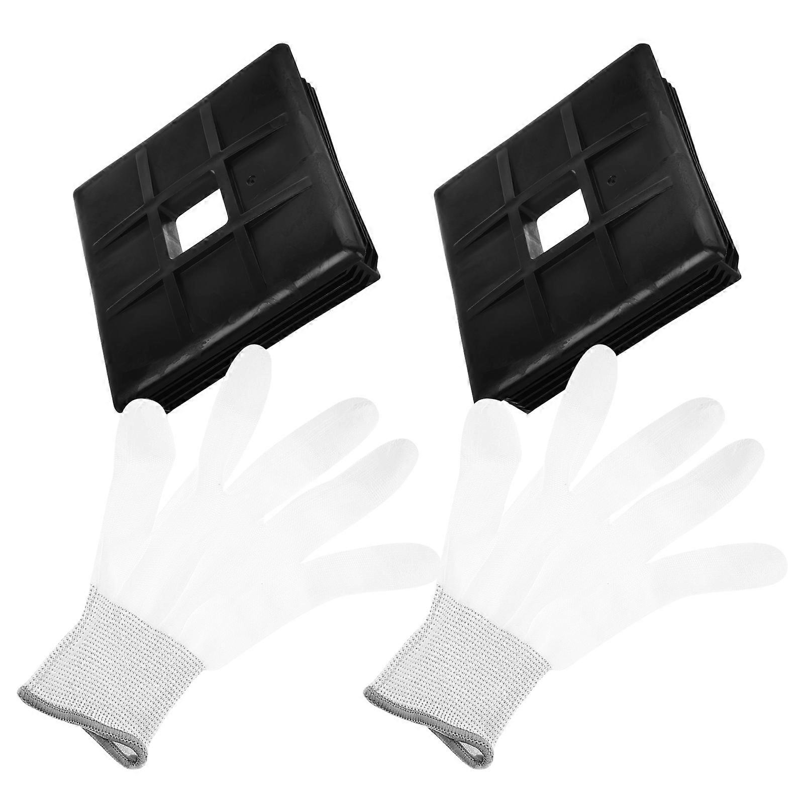 Square RV Bumper End Cap Gloves Set For RV Owners And Travelers 3.9×3.9×1in Durable Construction 4Pcs