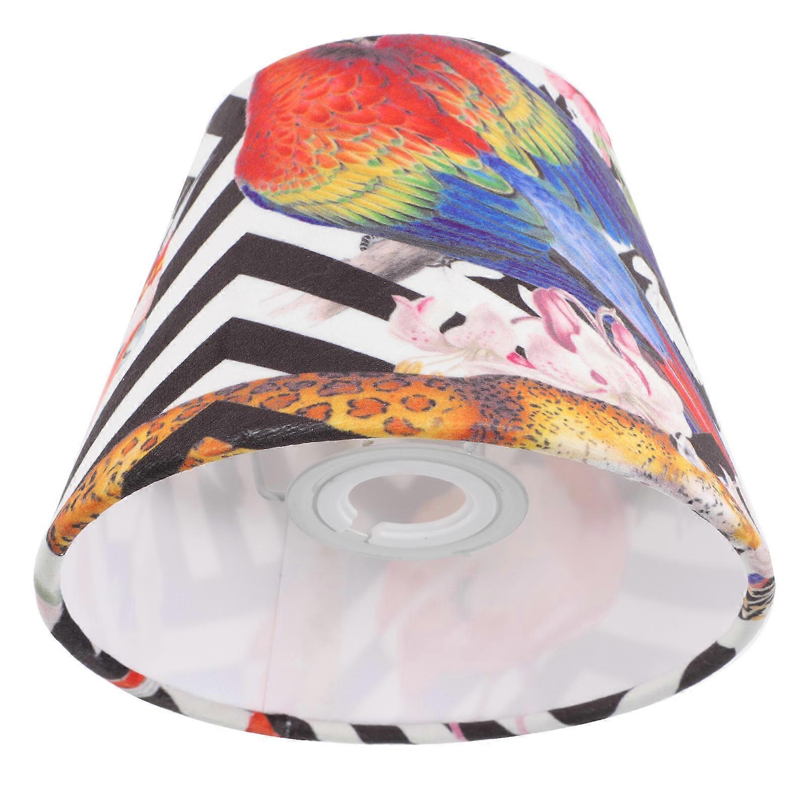 Fabric Lampshade for Table and Floor Lamps, Delicate Flamingo Pattern, Easy Install, Home Light Shade for Bedroom and Living Room Decor