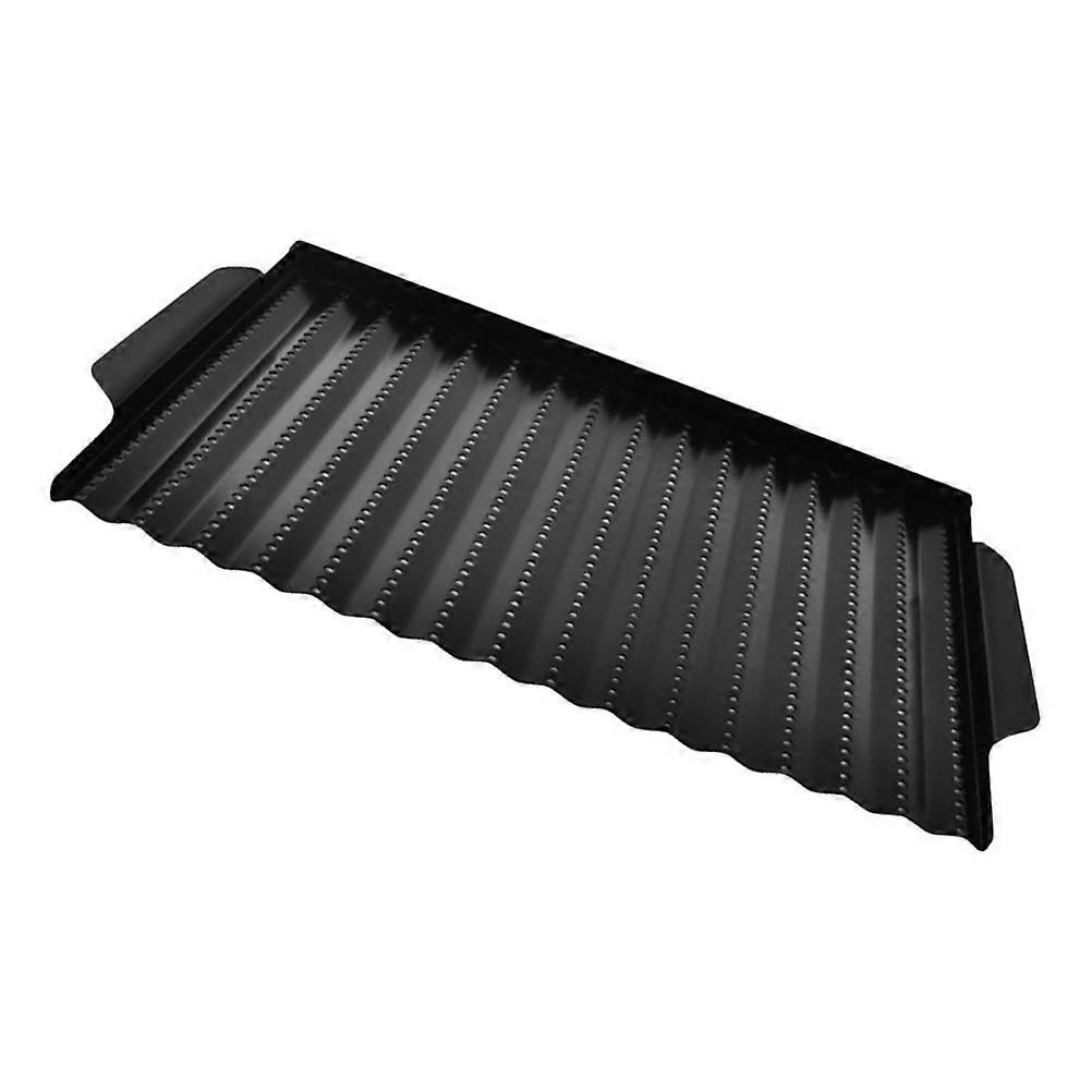 Black Carbon Steel Baking Pan for Barbecue with Double Handle Design Compact and Easy to Carry 1pc