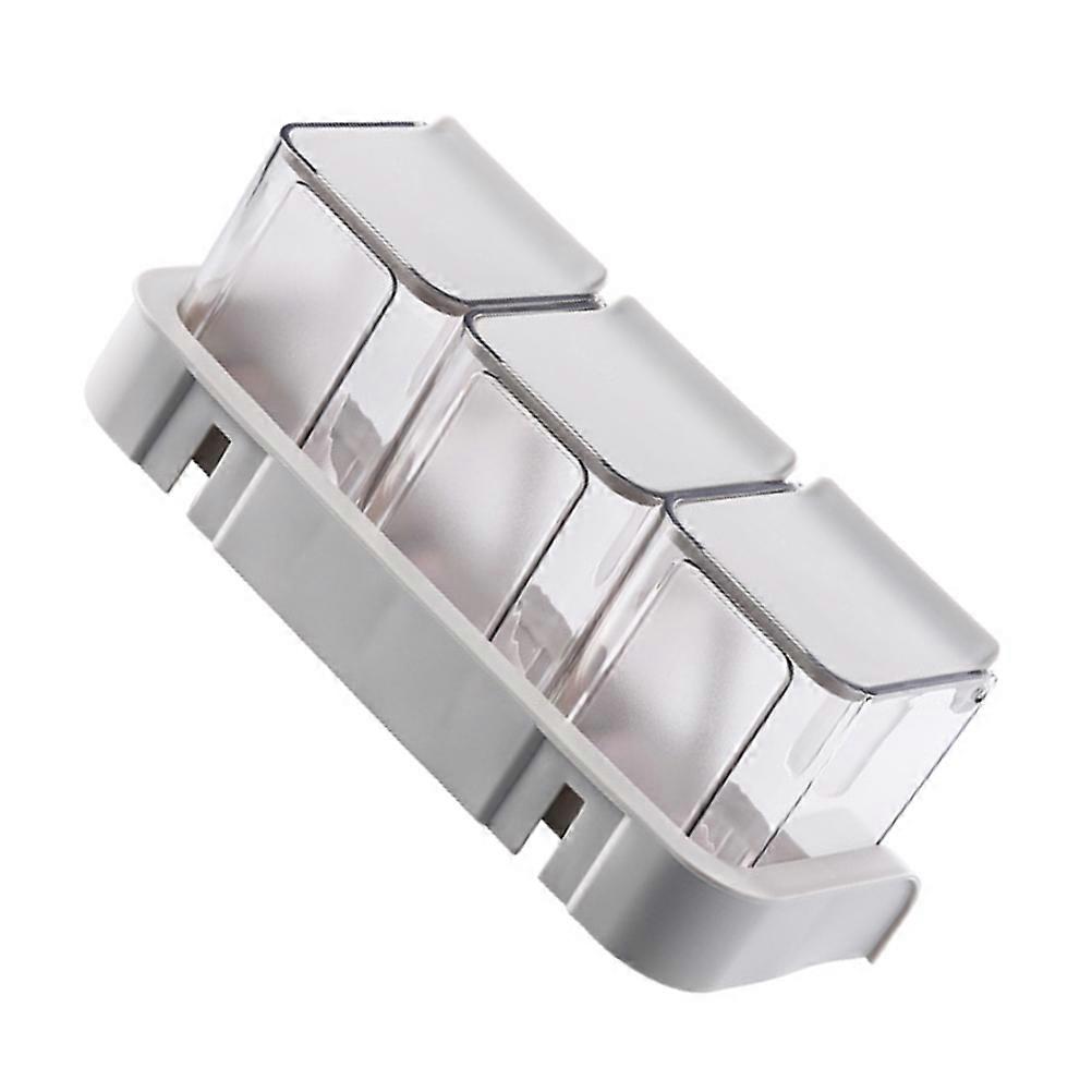 Condiment Storage Jar 1 Set Grid Storage Holder For Homeowners Easy To Clean With Spice Storage Feature