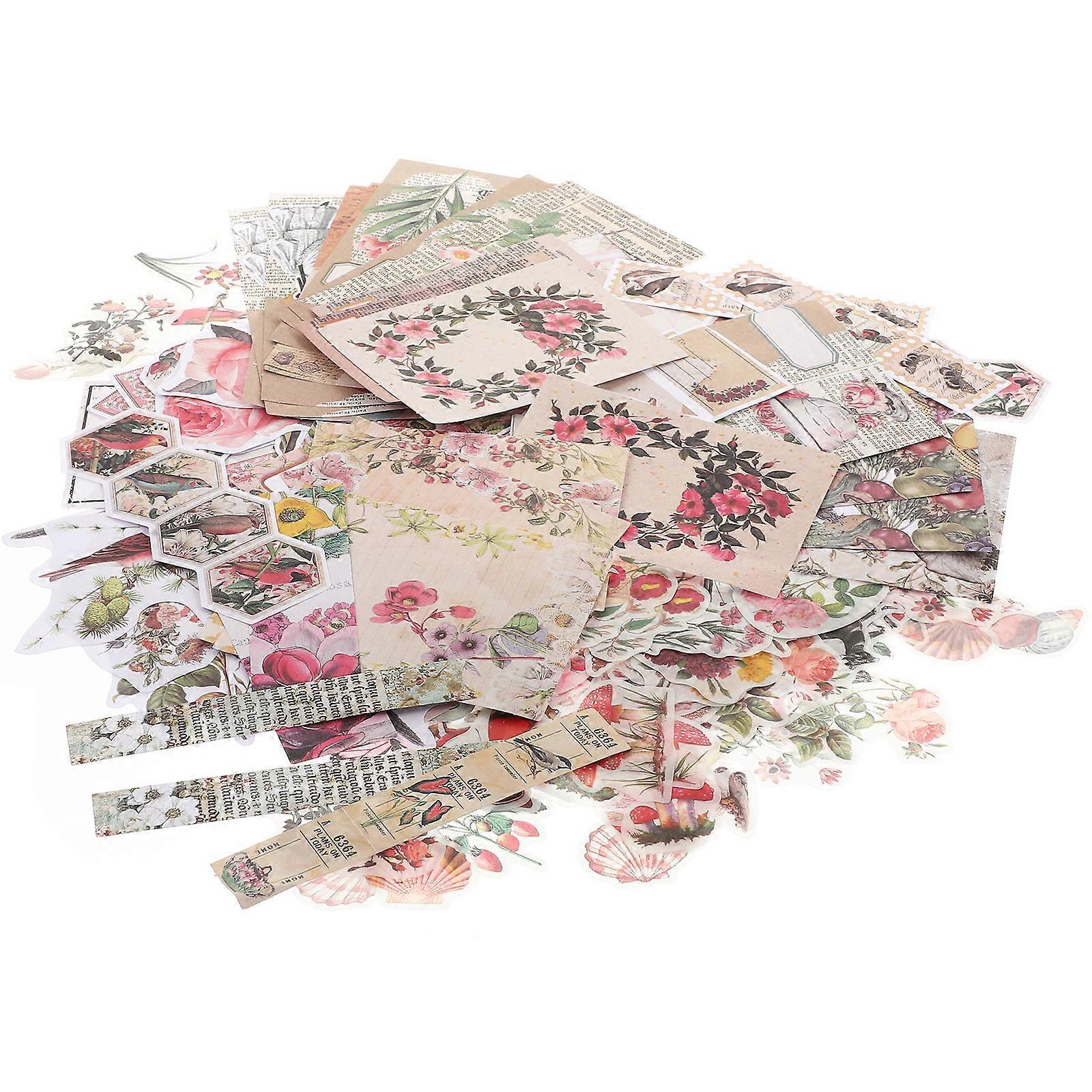 Vintage Floral Sticker Kit for Scrapbooking, Crafting & Card Making – Decorative Paper Set for Photo Albums and DIY Projects