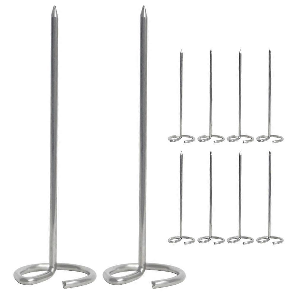 Stainless Steel BBQ Skewers for Grilling with Vertical Design Compatible with Air Fryer and Oven 10 Pieces