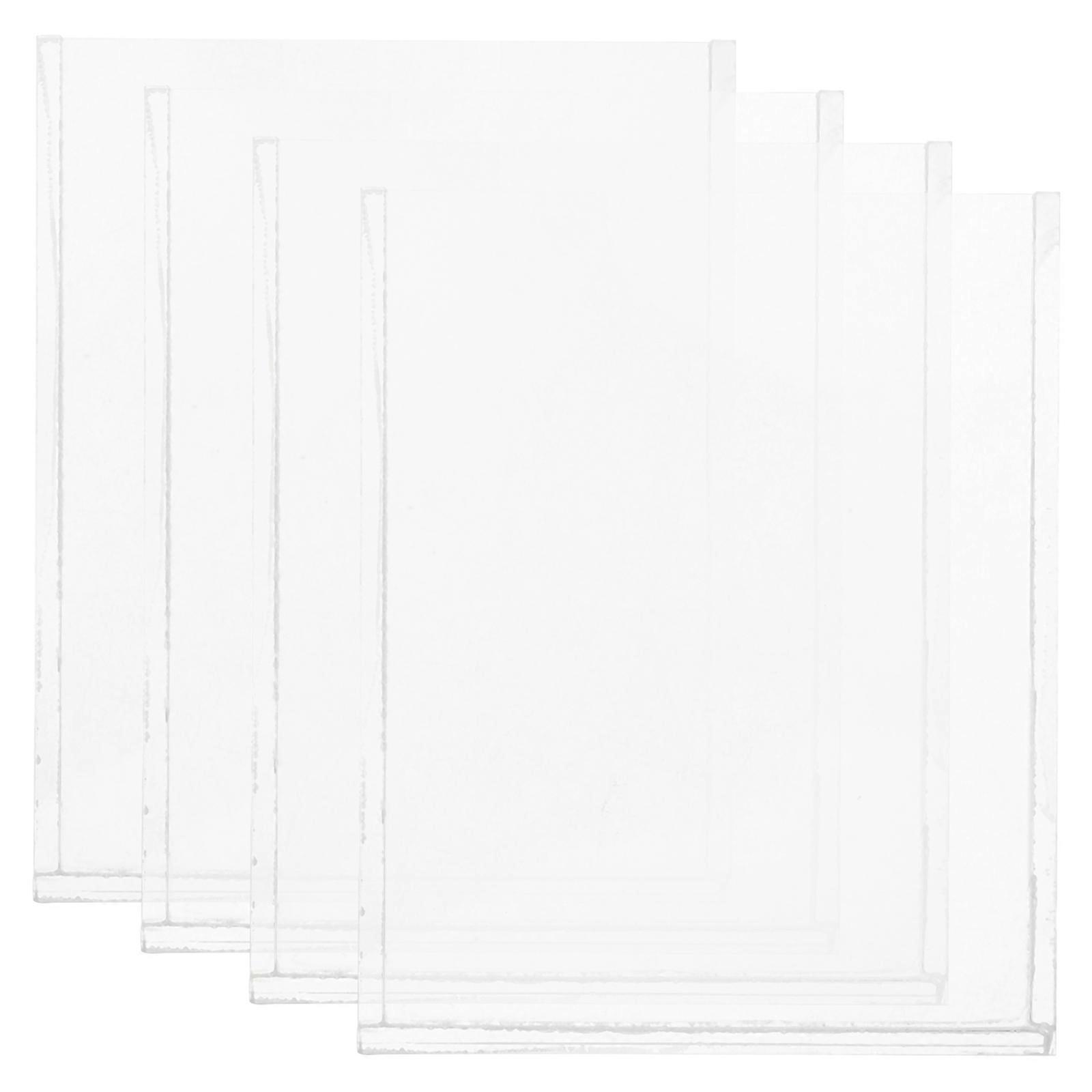 Acrylic Business Card Holder Display Stand Double Layer Transparent Document Organizer for Office, Brochures & Trade Shows Professional Card Storage