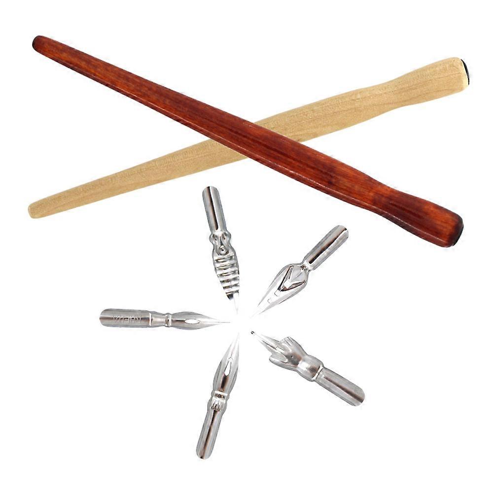 Multi Functional Dip Pen Set with Ergonomic Wooden Holder and Replaceable Nibs for Calligraphy, Sketching, Comic Art, and Precision Drawing – Ideal