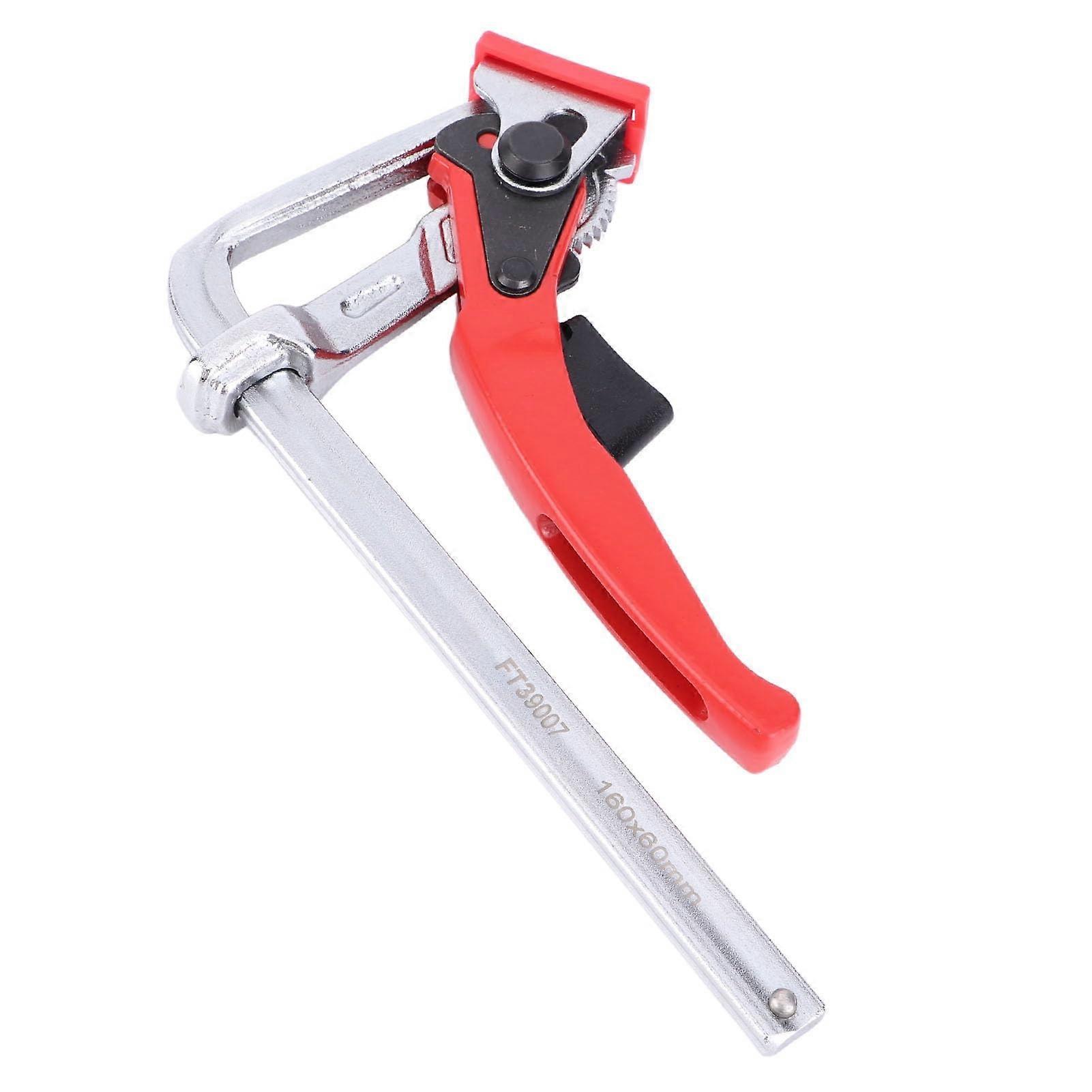 Rail Clamp For Guide Rail Mounting, Ratchet Table Clamp, Quick-Release Lever Clamp, Aluminum Alloy, 160 mm Opening