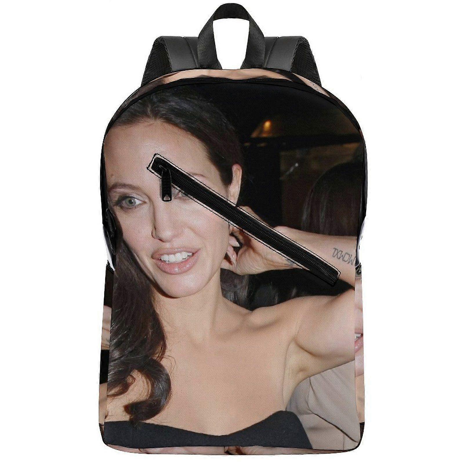 w4838 Angelina Jolie Practical 300D PU Backpack with Adjustable Straps and Protective Padding Ideal for Outdoor Activities u4838