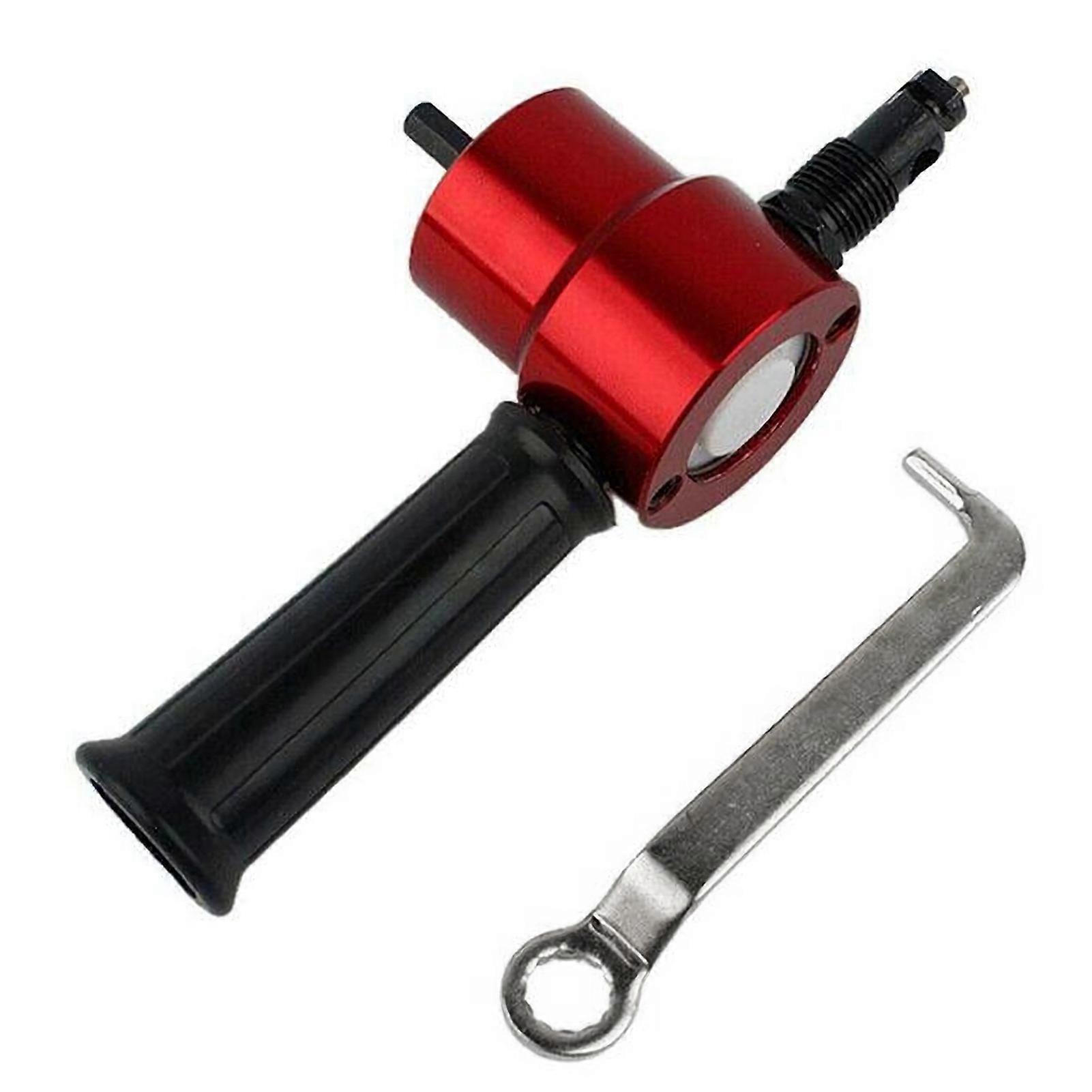Metal Double-headed Sheet Cutter Nibbler Drill Attachment for Straight Curve and Circle Cutting