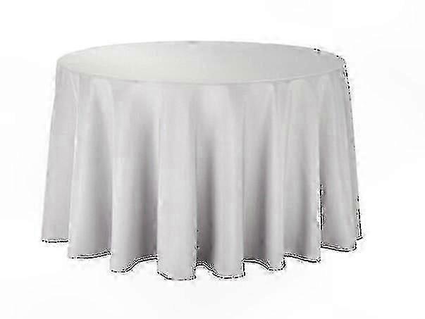White Round Polyester Tablecloth for Weddings, Events, and Banquets (280x280cm)