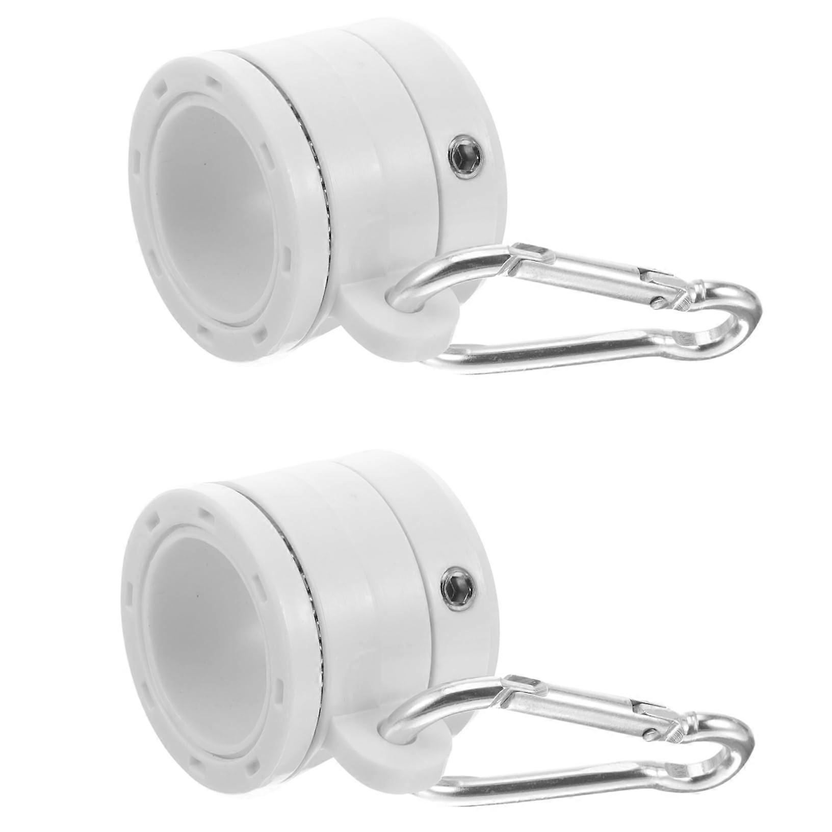 Flag Fasteners for Flagpole Set, Rotating Rings with Clips, Durable and Stable for Garden and Courtyard Installation