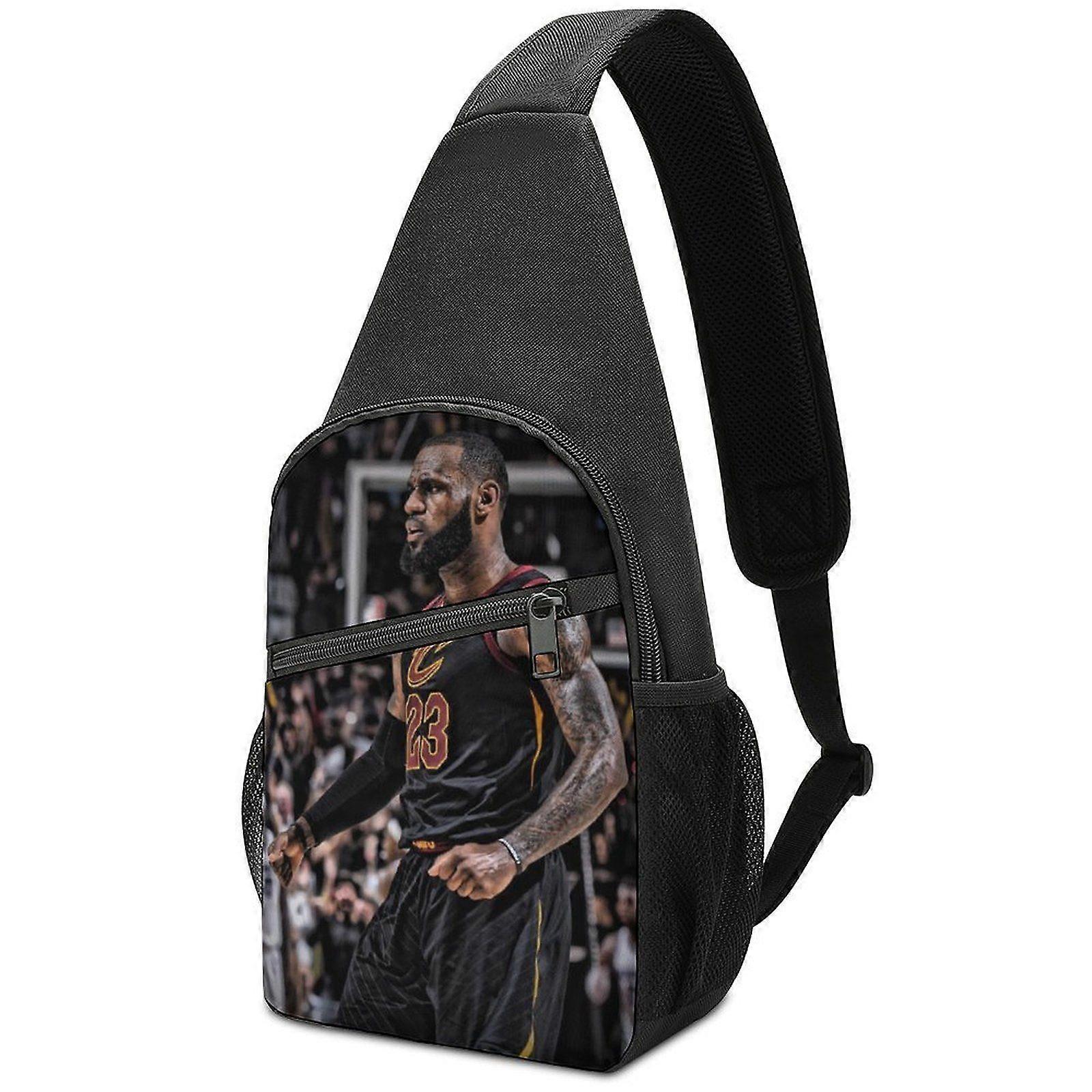 o3701 LeBron James Stylish Oxford Crossbody Bag and Backpack with Adjustable Strap, Detachable Buckle, and Spacious Compartments for Daily Use p3701
