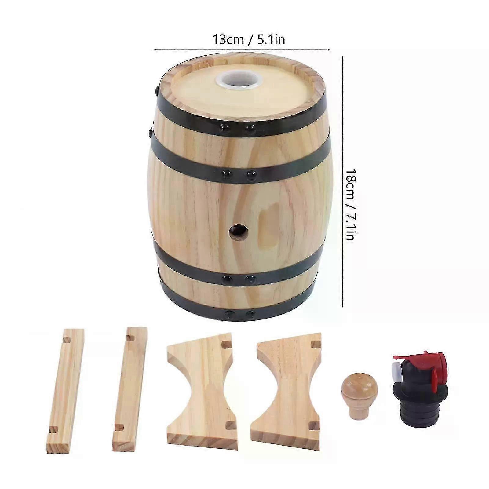 1L 3L 5L Pine Wine Barrel Special Dispenser Bucket Beer Casks with Stand For Tequila Wine Whiskey Barbecue Shop hwy