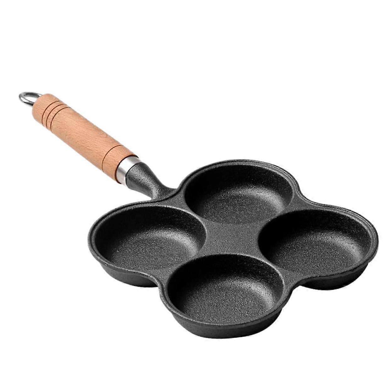 Mini Frying Pan Non Stick Egg Pan With 4 Holes For Moulds Easy To Clean