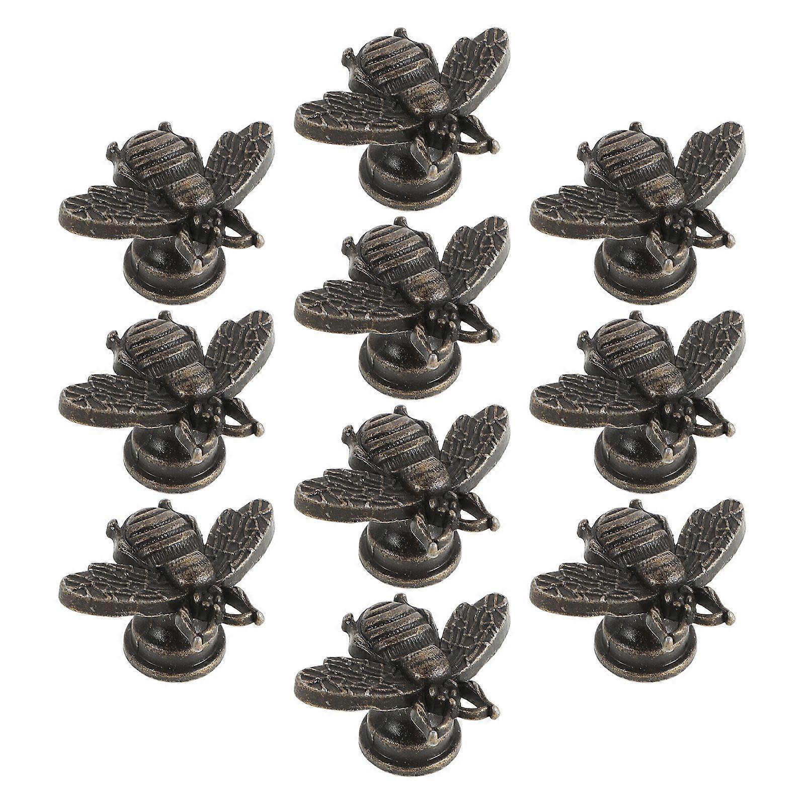 10 pcs Vintage Cabinet Knobs Decorative Knobs Drawer Knobs Dresser Knobs Single Hole Knobs (Bee)