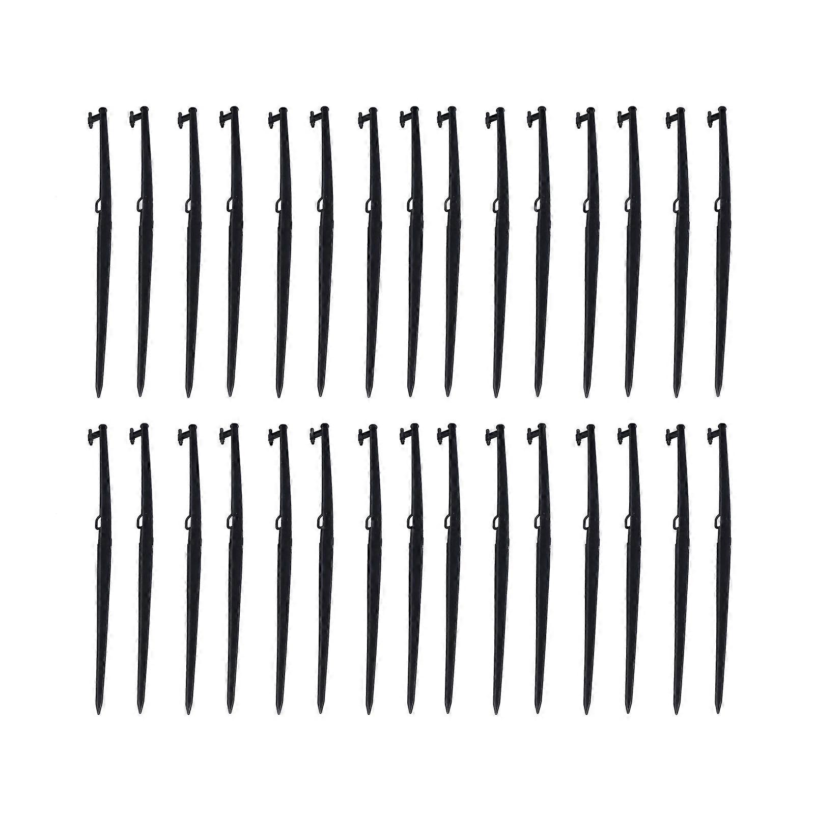 30 Pieces Micro Irrigation Support with Plastic Stake with Rotation for Drip Irrigation for Agriculture