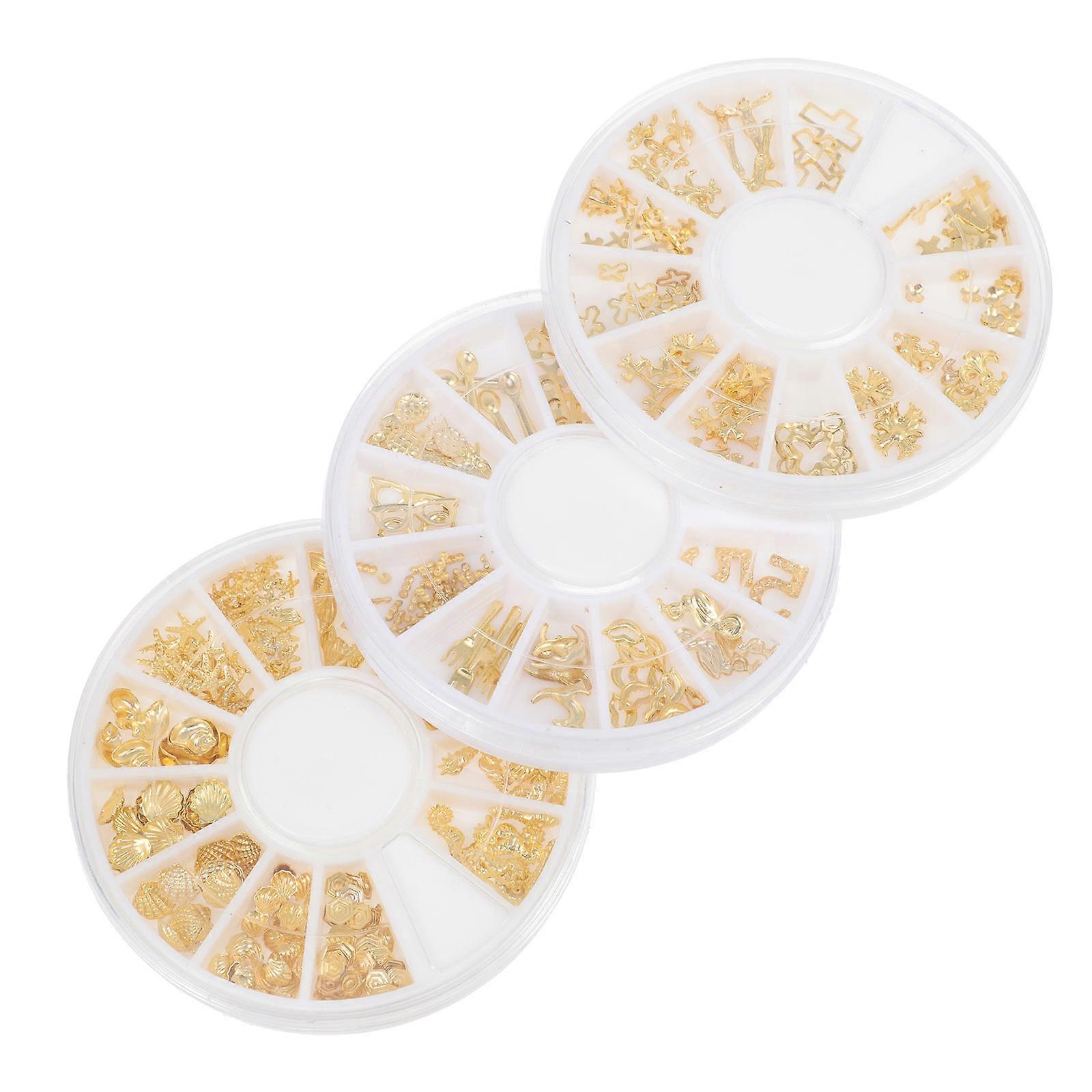 Alloy Charms Hollow Frame for Mobile Phone Case Making Golden Material for Filling 3Pack