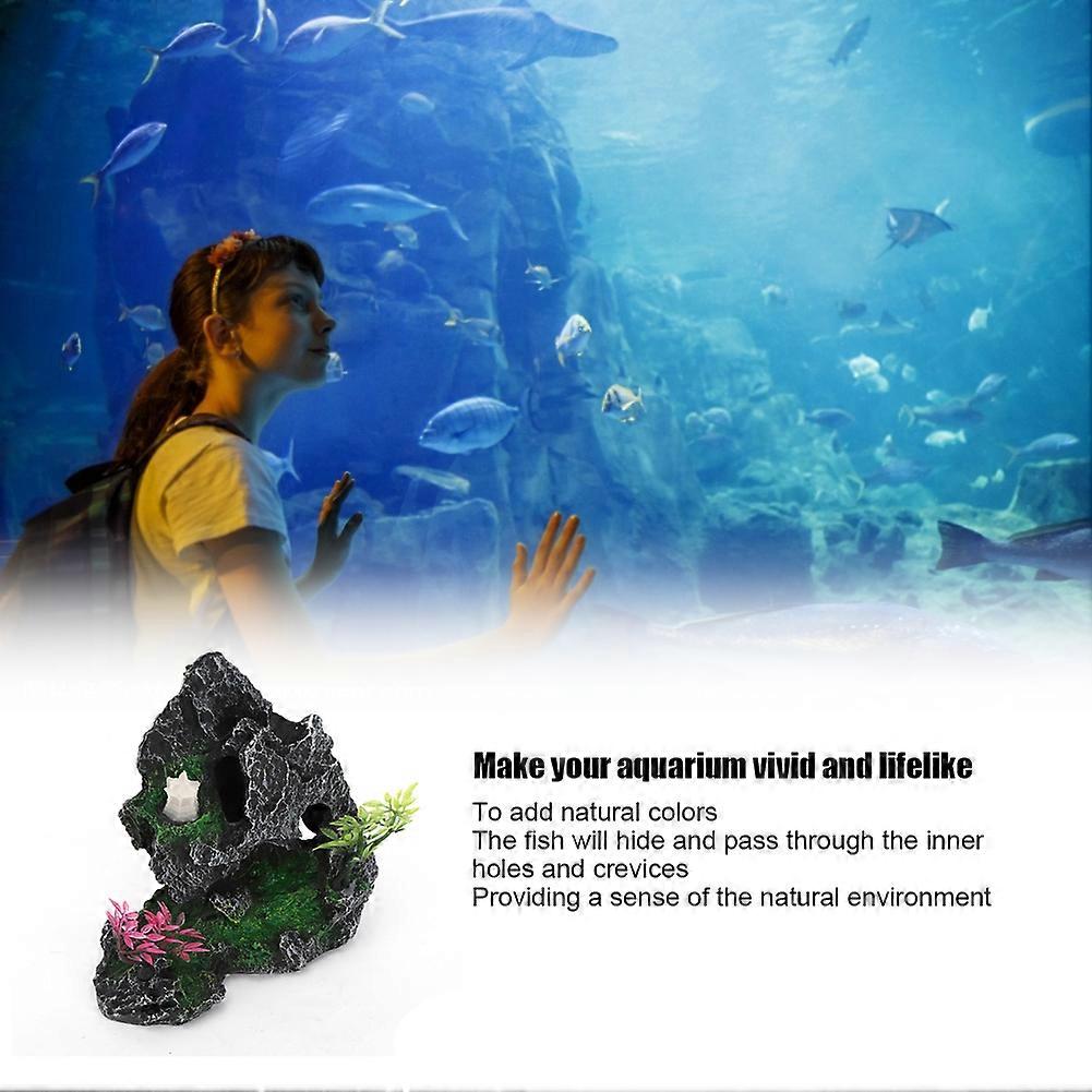 CL002 Resin Aquarium Artificial Simulation Rockery Hide House Fish Tank Landscape Ornament
