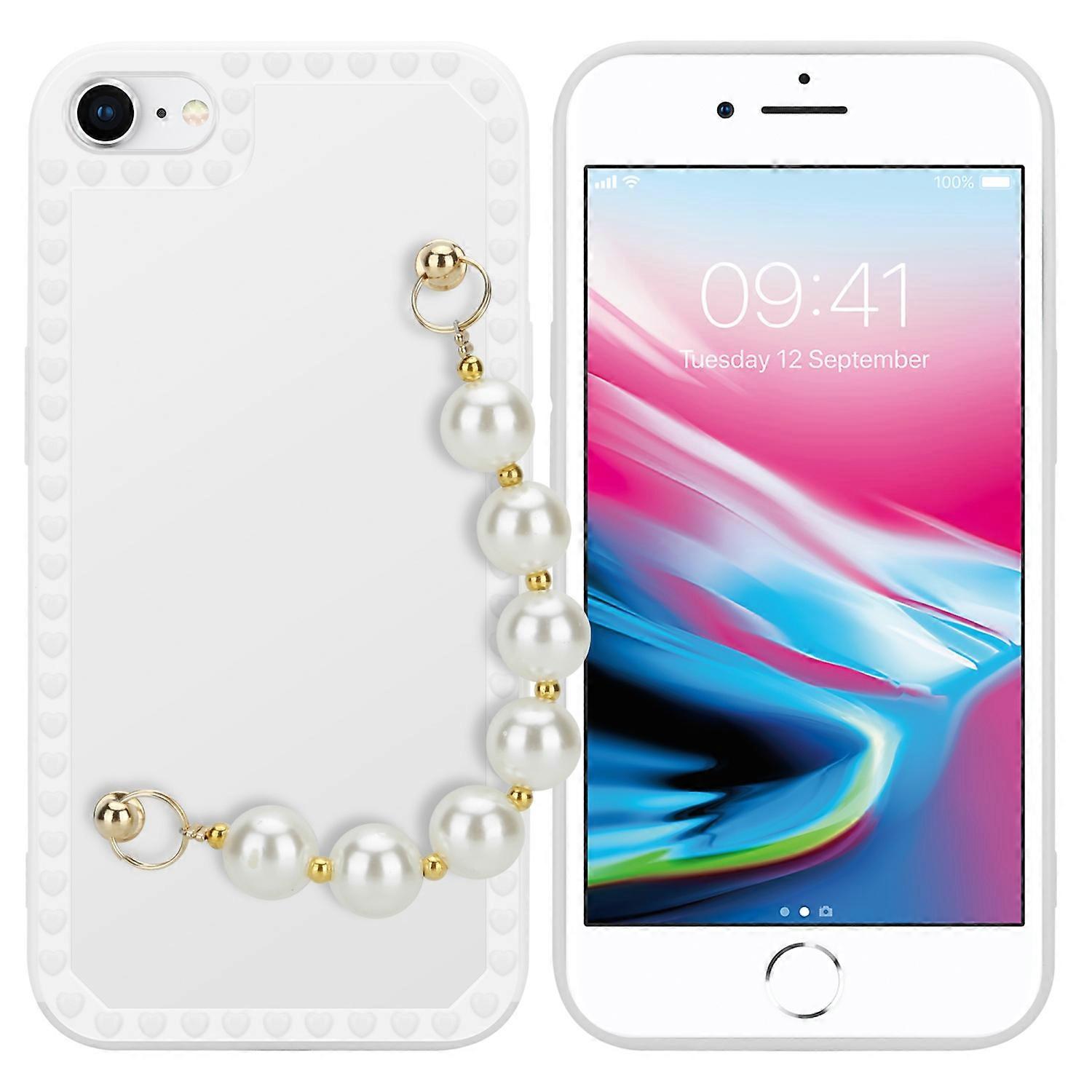 iPhone 7 / 7S / 8 / SE 2020 Protective Case TPU Case - with Pearl Chain