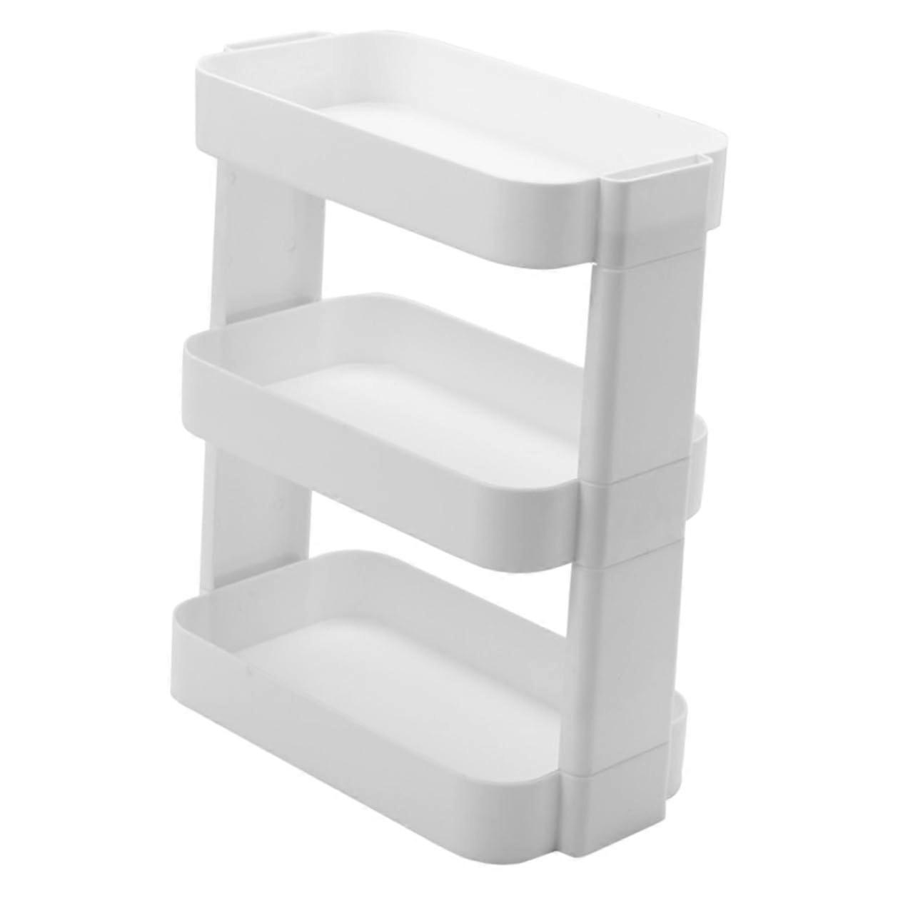 Makeup Storage Rack Detachable Desktop Organizer Cosmetic Storage Shelf White Space-Saving Makeup Holder