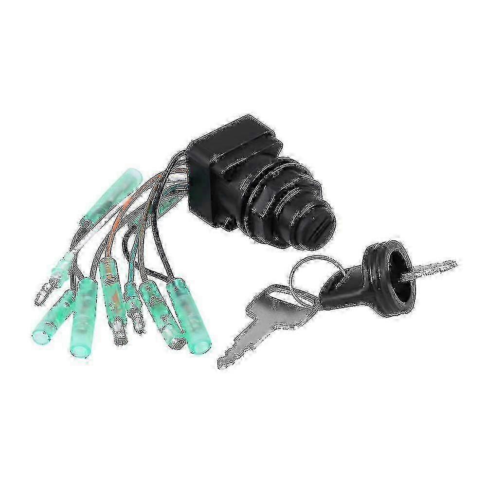 Ignition Key Switch Assembly for Suzuki Outboard, Compatible with Models 37110-99E00 & 37110-92E01 by Walkbee