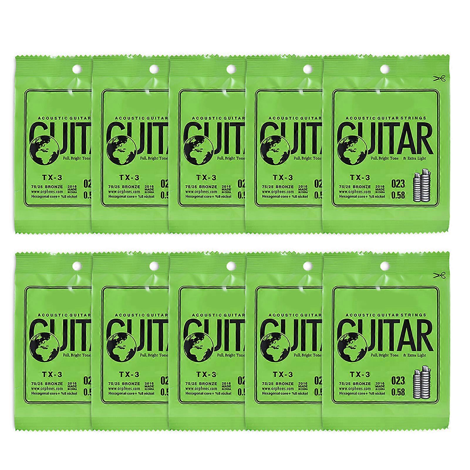 Orphee TX-3 10er Pack Westerngitarre 3. G-Saite .023 Extra Light