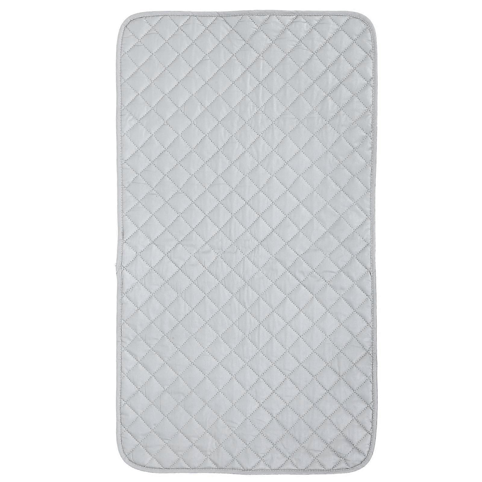 Iron Board Cover Heat Resistant Rectangular for Ironing Clothes Silver Cotton Foldable 1Pack