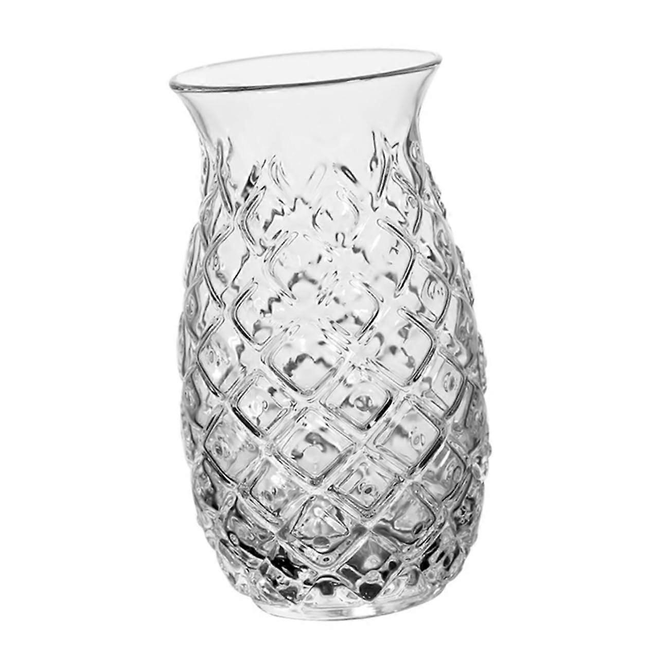 2 Pack Pineapple Cocktail Glasses with Embossed Pattern for Wedding Party and Banquet Drinks