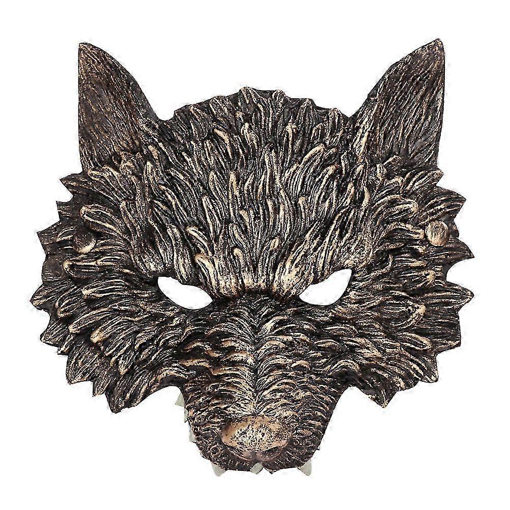 Wolf mask for Halloween party - 3D realistic half face design for adults entertainment