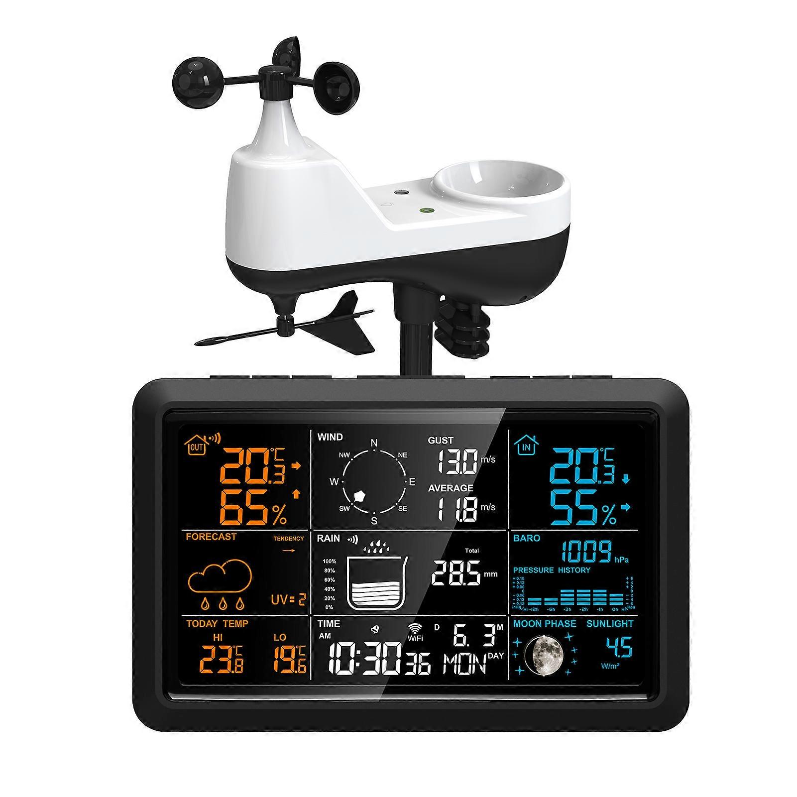 WiFi Smart Wetterstation 7,5" Farbdisplay Schwarz/Weiß