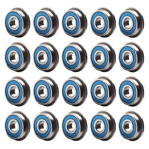 F695 2rs Flange Bearing (20-Pack) - 5x13x4 mm, Blue Sealed Precision Bearings