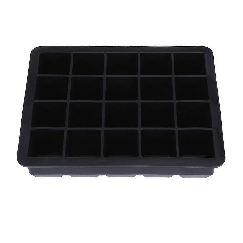 20 Grids Silicone Ice Cube Tray Mold Ice Cube Maker Container (Black)
