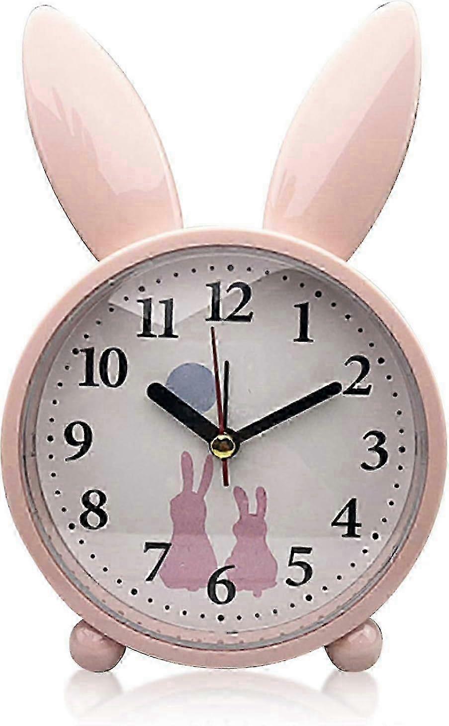 Children's Alarm Clock with Rabbit Design: Classic Analogue Clock for Kids in 2024