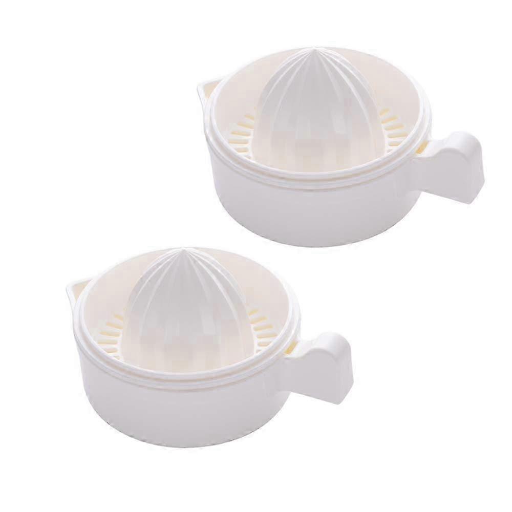 2Pcs Citrus Squeezer, Squeezer Oranges with Filter and Container, L...
