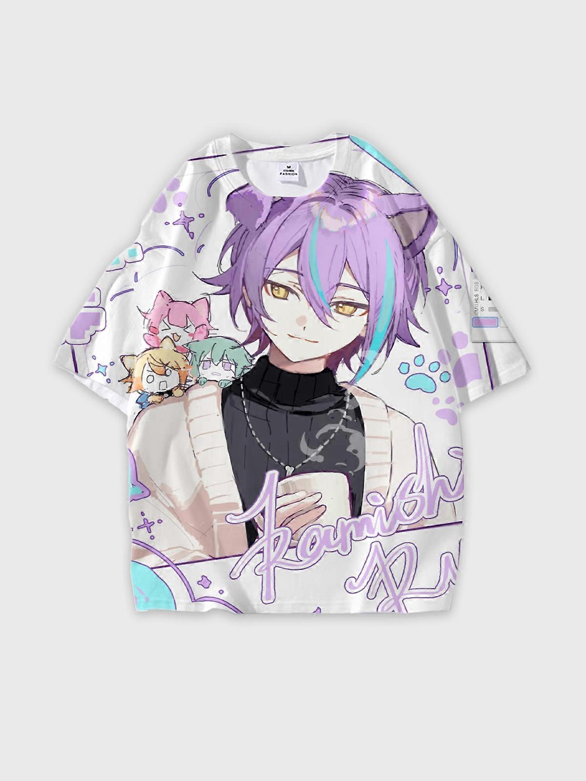T-Shirt Round Neck, Loose Short Sleeve Paradox Live THE ANIMATION Graphic Tee, Unisex Summer Casual Top V524