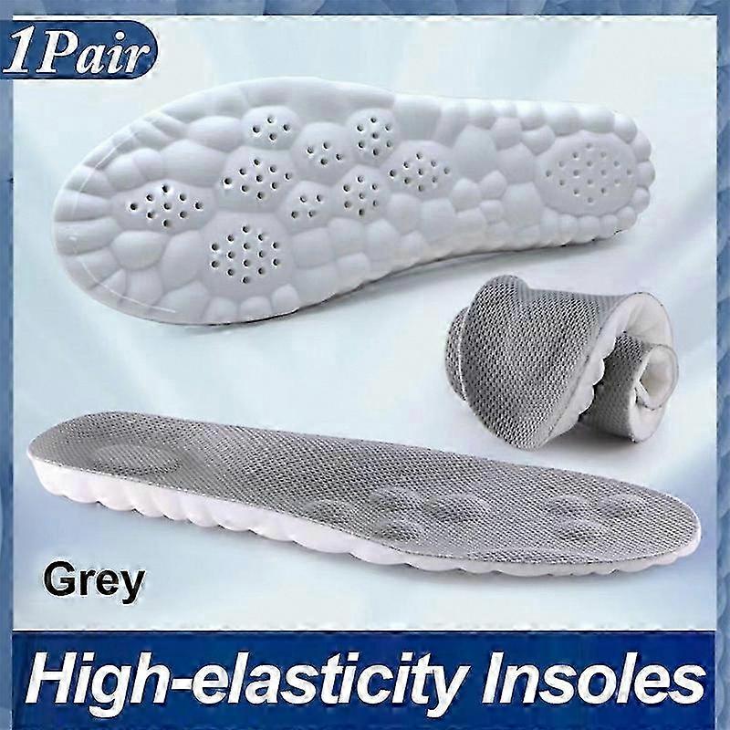 Soft Breathable Orthopedic Insoles with High-Elasticity Shock Absorption and Latex Massage for Running Shoes Men Women