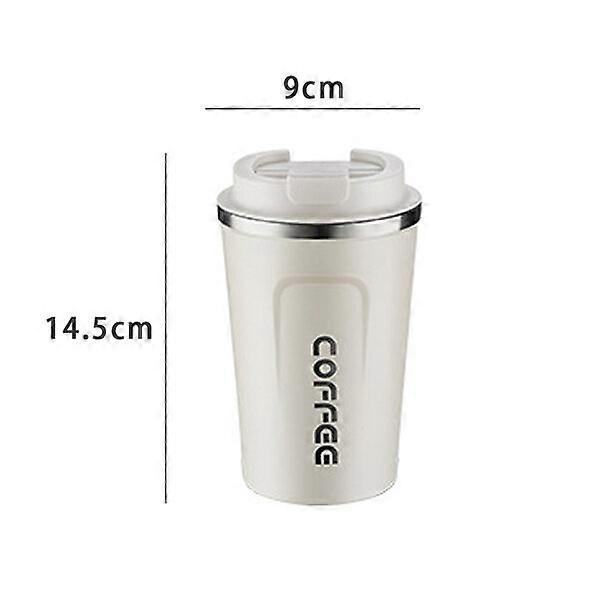 Vit kaffekopp med lockdesign för bilar