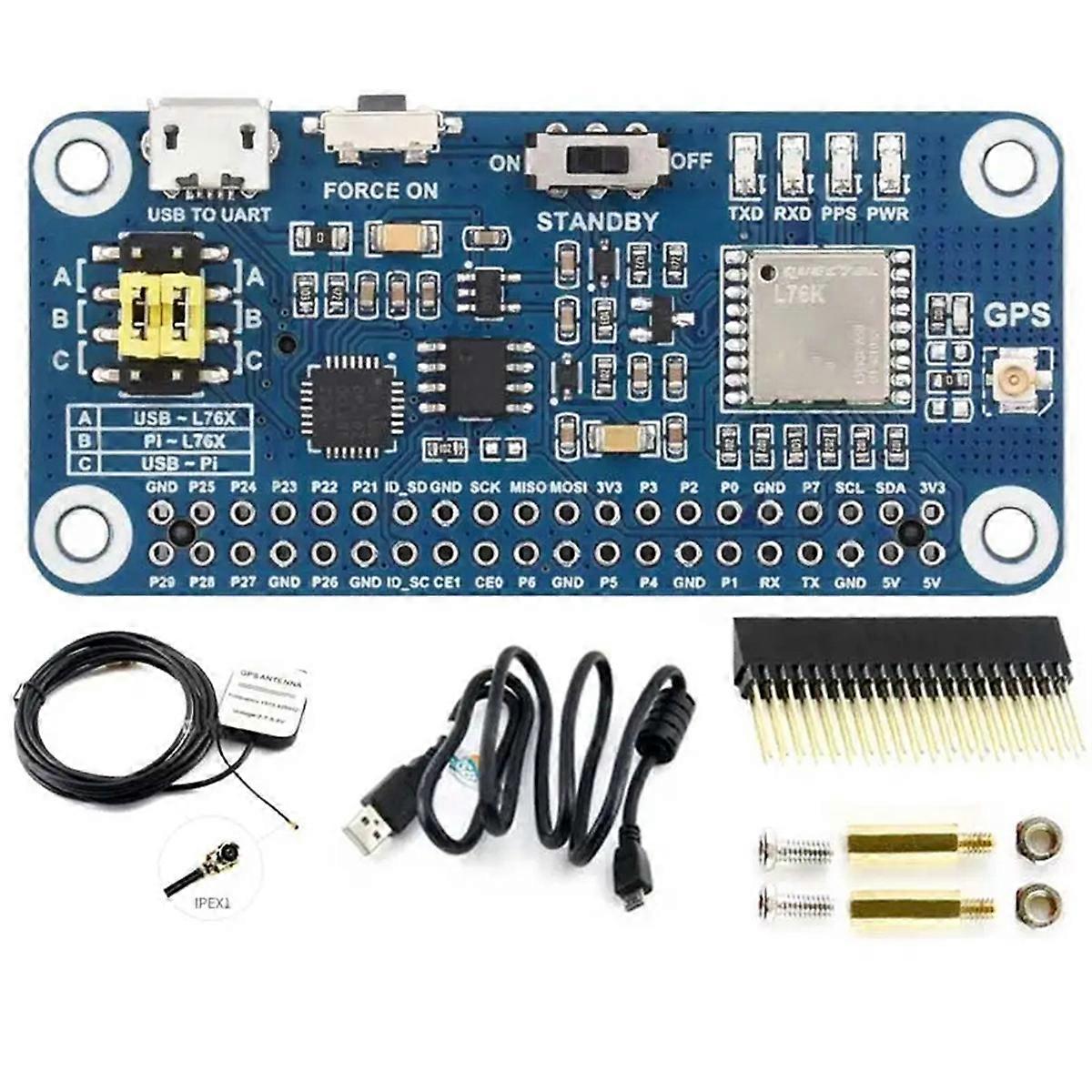 For GPS GNSS Expansion Board L76K Beidou (BDS) GLONASS QZSS A-GNSS L76K GPS HAT Also for Jeston