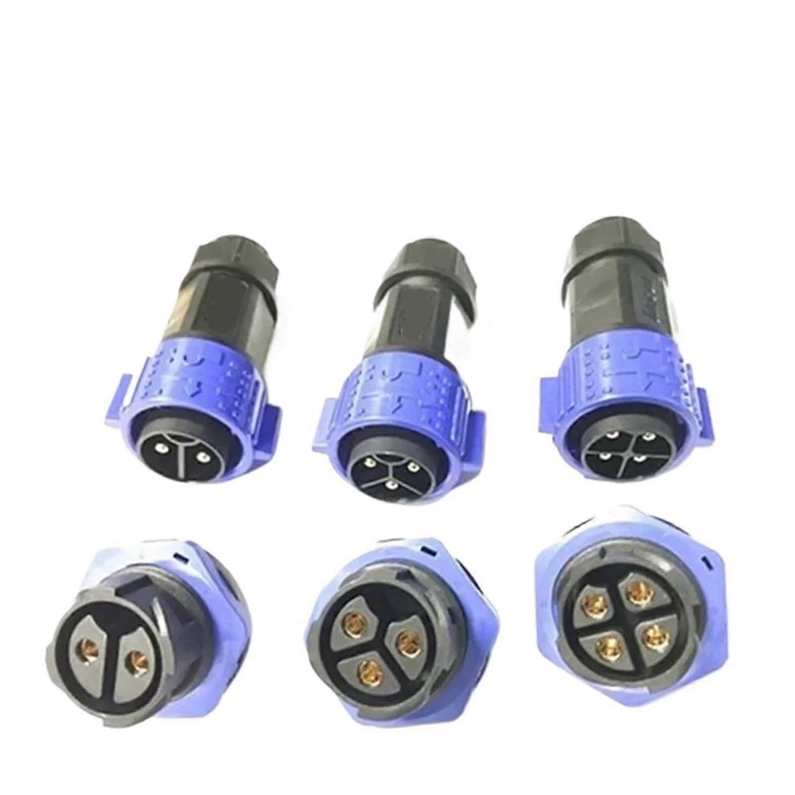 IP67 M25 50A 500V Connector 2Pin 3Pin 4Pin SelfLocking EBike Charging Panel Socket Plug Soldering Type4P