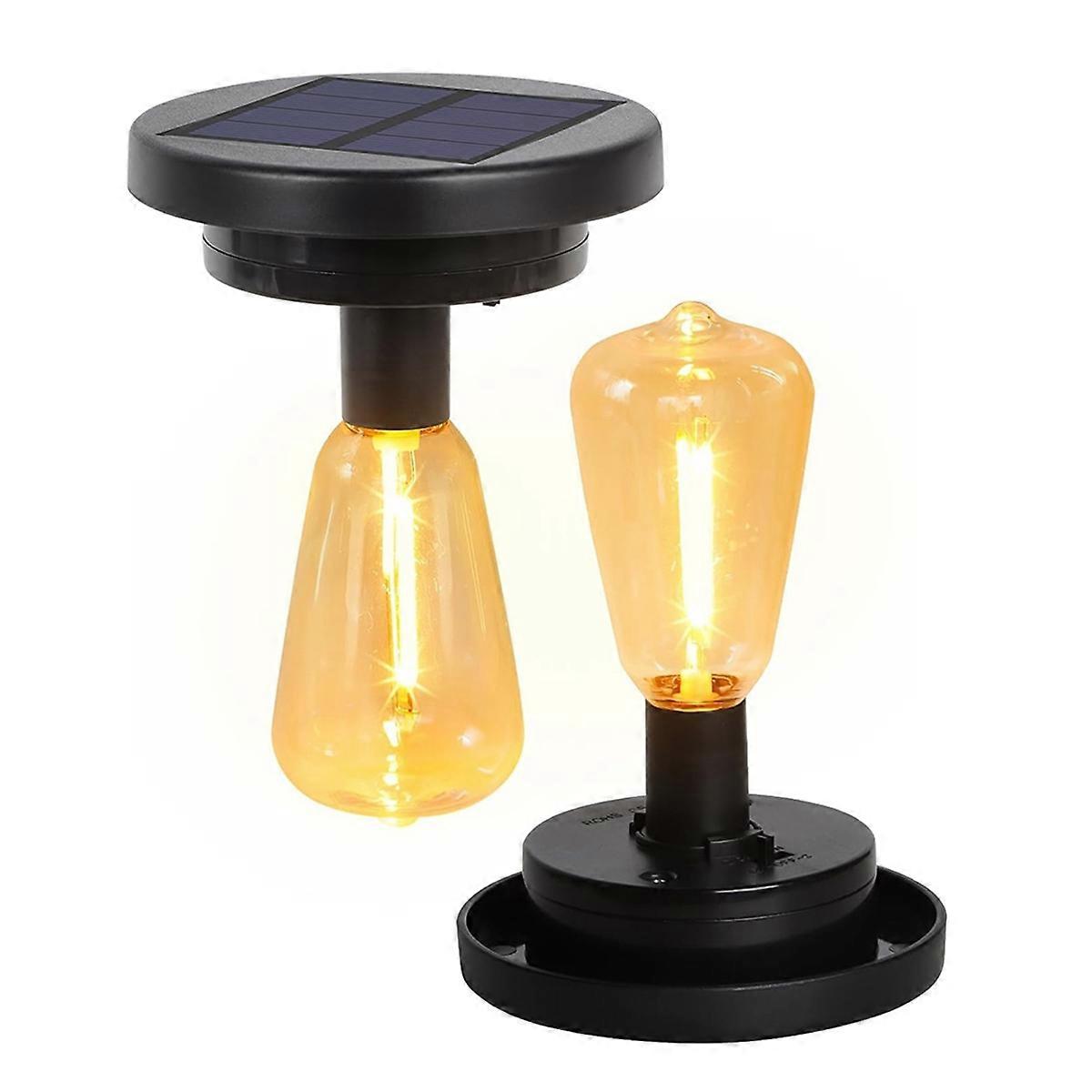 Replacement Solar Light Parts for Lantern: 3 Inch Waterproof Solar Replacement Top for Old Lantern Replacement Light