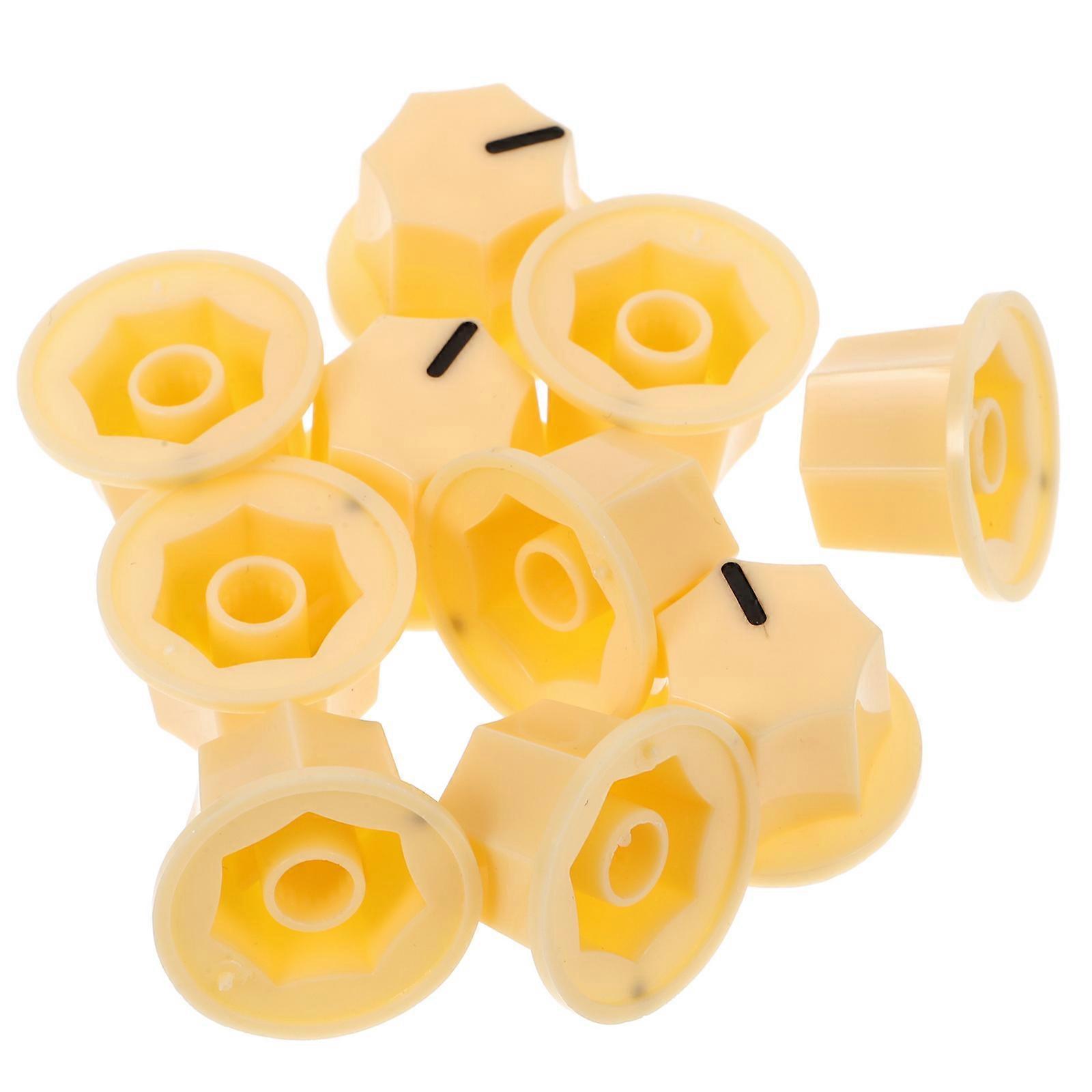 10pcs Electric Guitar Volume Control Knobs, Durable Plastic Replacement for Bass Guitar, Easy Install, Stylish Scale Design