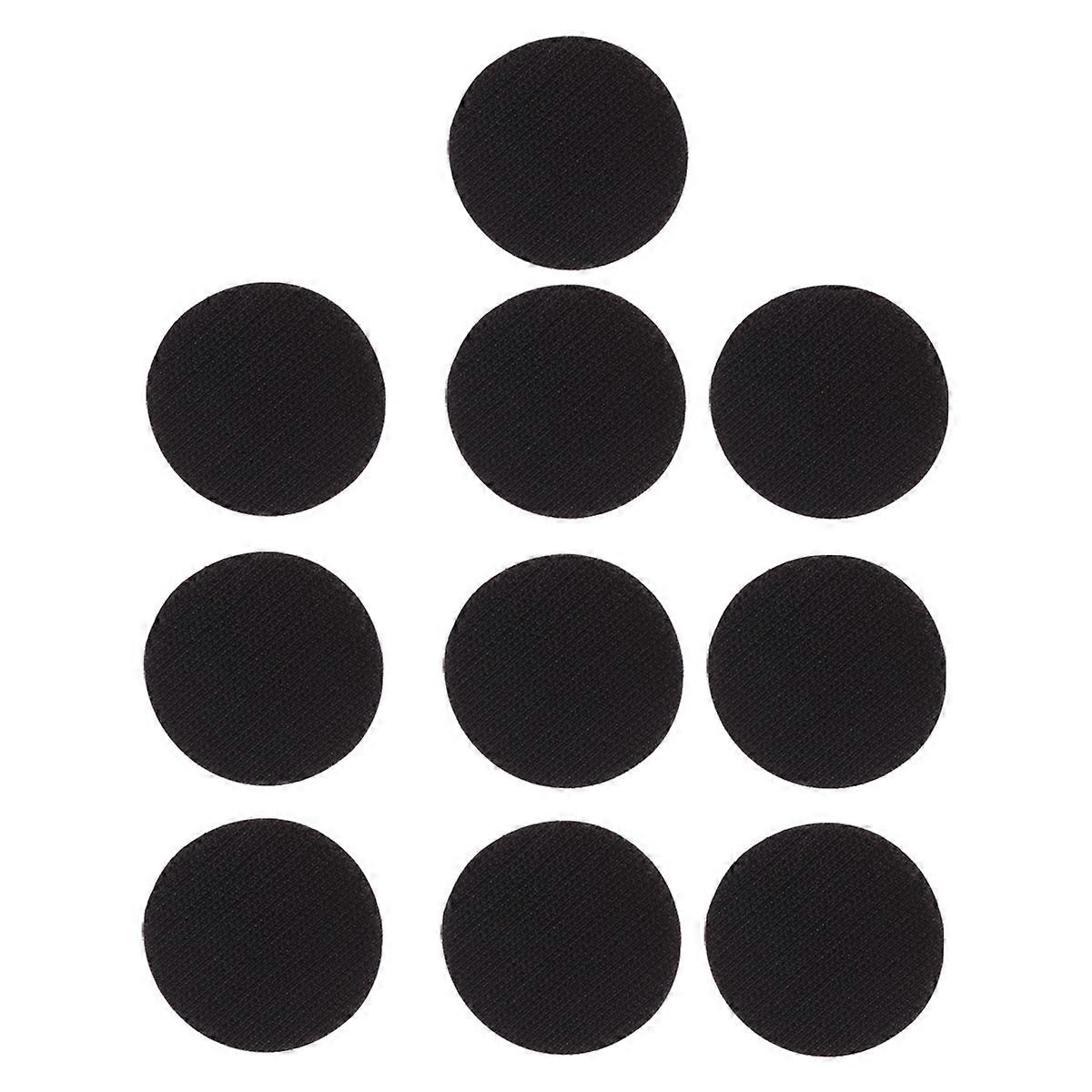 12Pcs Round Self Adhesive Hook Loop Tape Dots with Super Mounting Tape Removable Perfect for Home Office (Black)