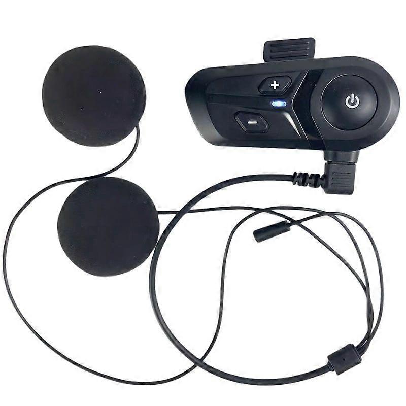 Wireless Motorcycle Helmet Earphones with Soft Mic, IPX67 Intercom, Noise Cancelling, Dual Unit Speakers for Front and Rear Communication(Black)