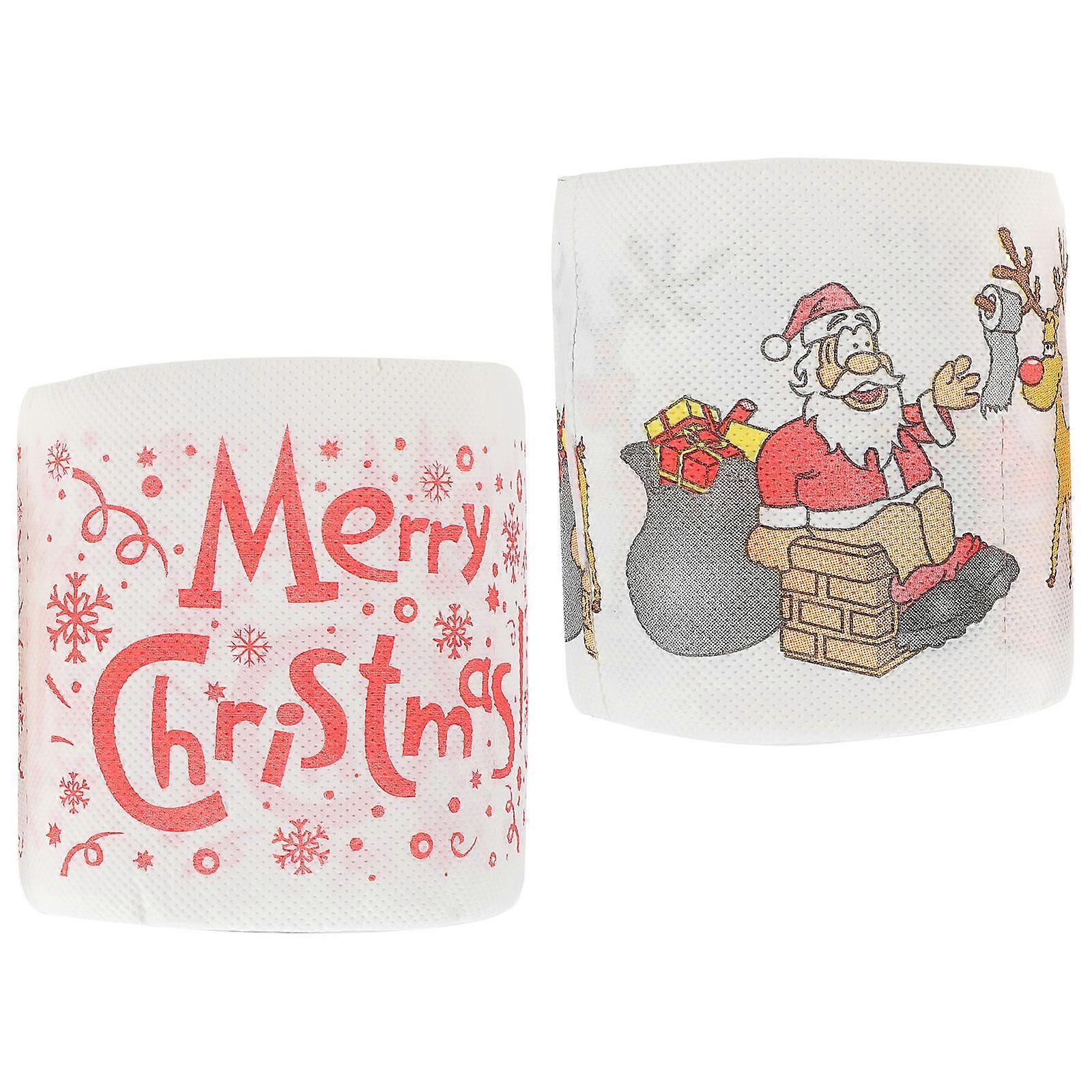 Färgade toalettpappersrullar 2 rullar heminredningsmaterial för dekoration