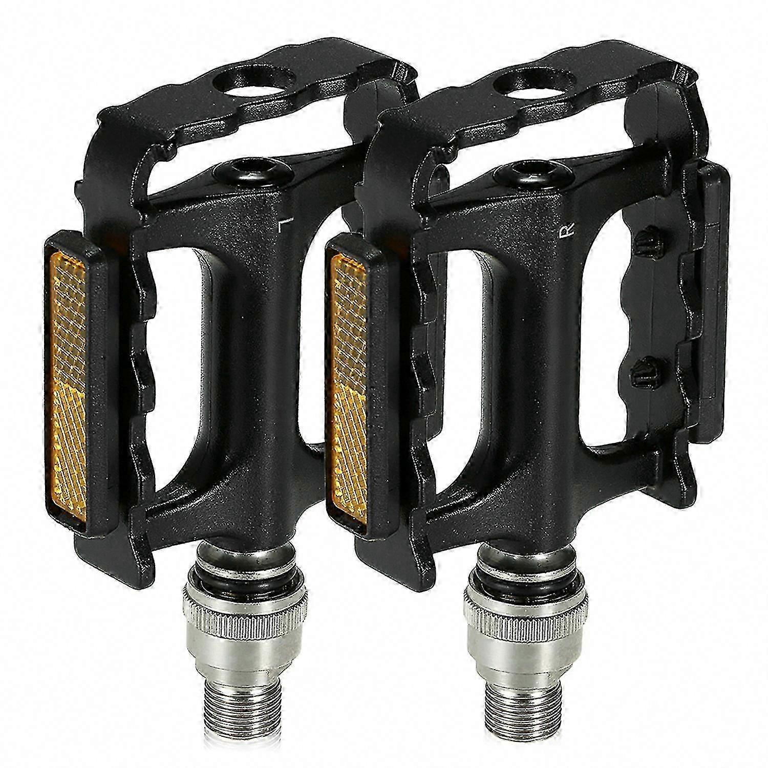 Quick Release Bike Pedals for MTB Bicycle with Extender Adapter, Easy Install Cycling Platform Pedals